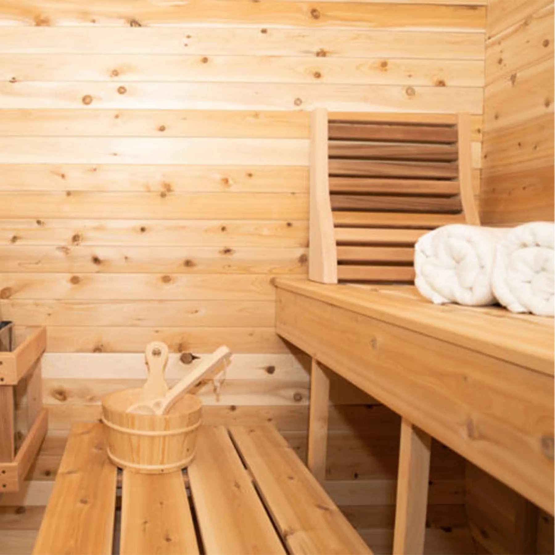 Dundalk CTC Luna 3 Person 6 kW White Cedar Barrel Sauna - image 5