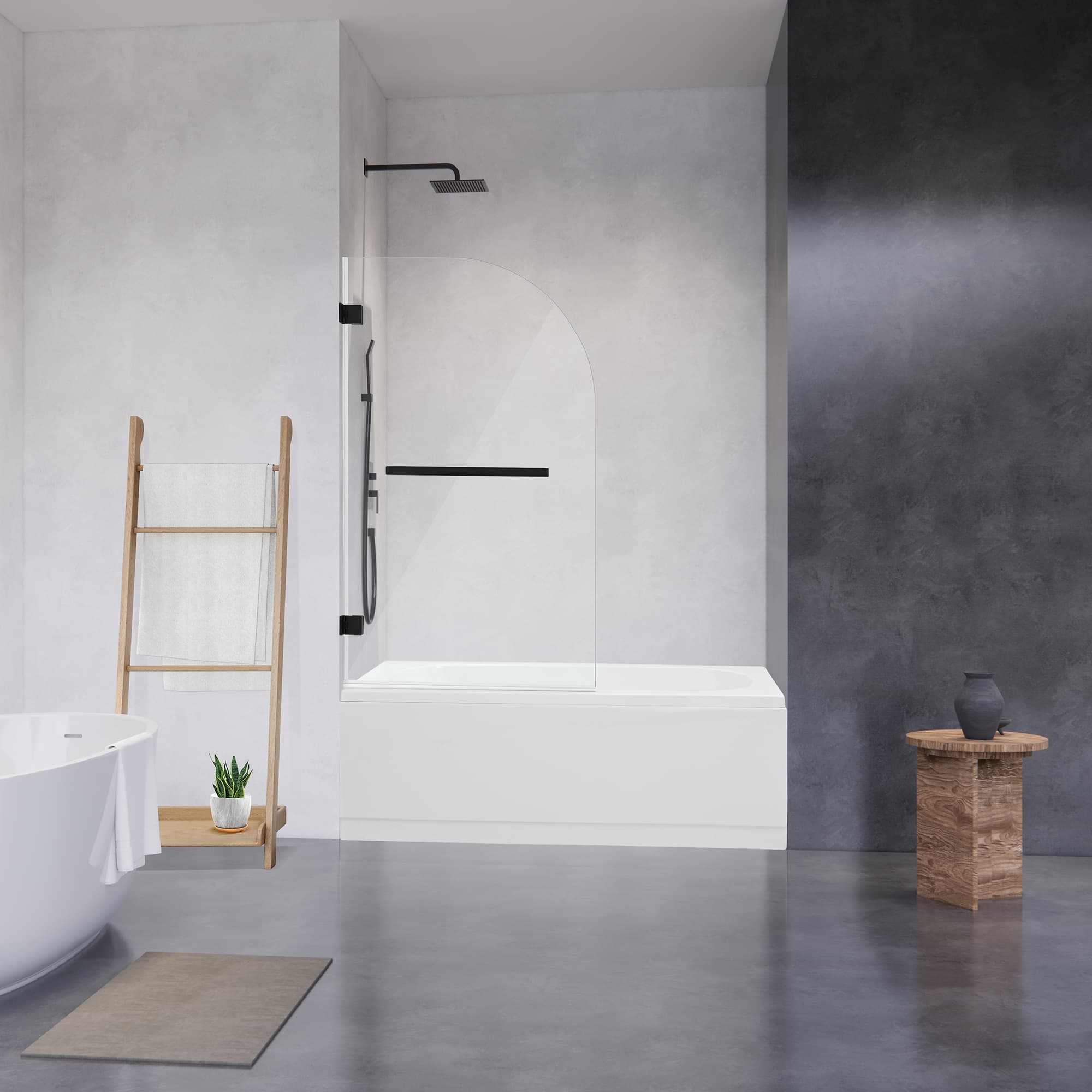 Altair Alvise 34" W x 58" H Frameless Hinged Tub Door - photo 3 of 12