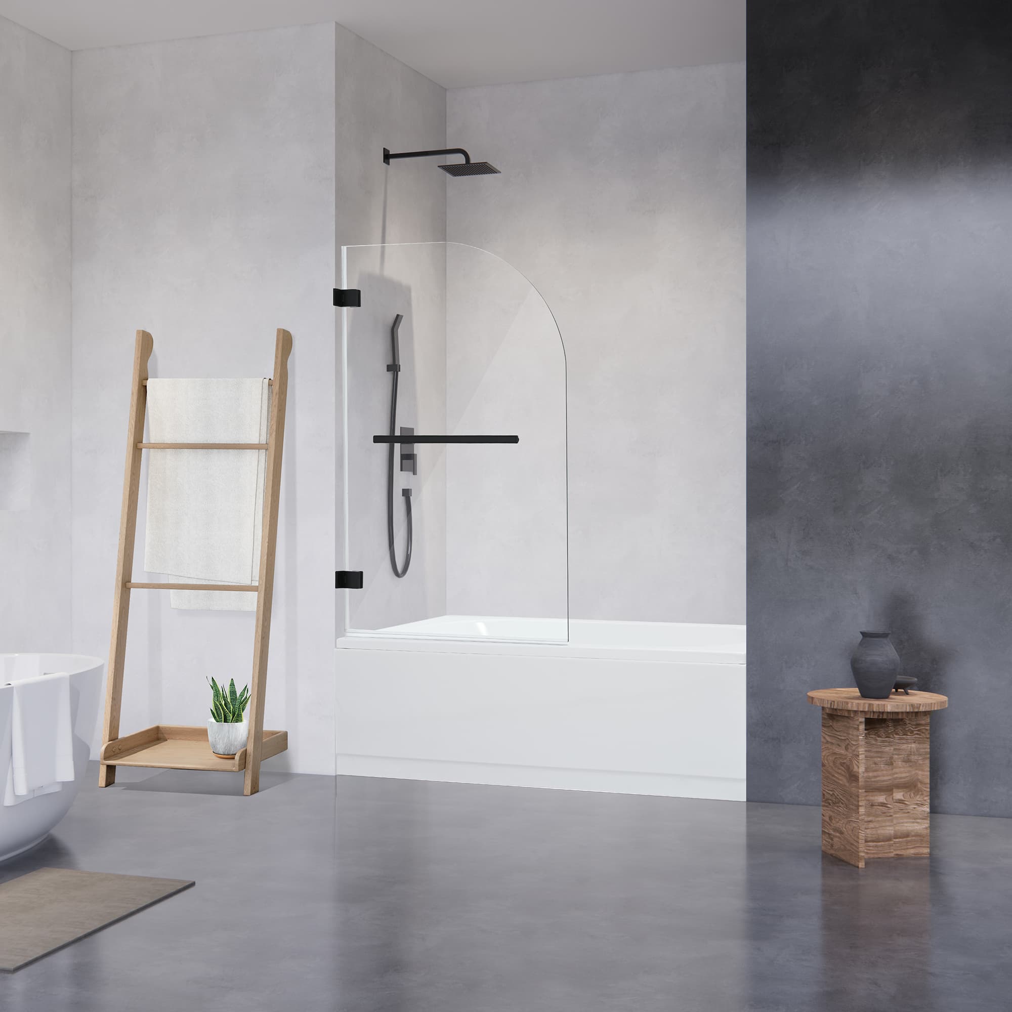 Altair Alvise 34" W x 58" H Frameless Hinged Tub Door - photo 4 of 12
