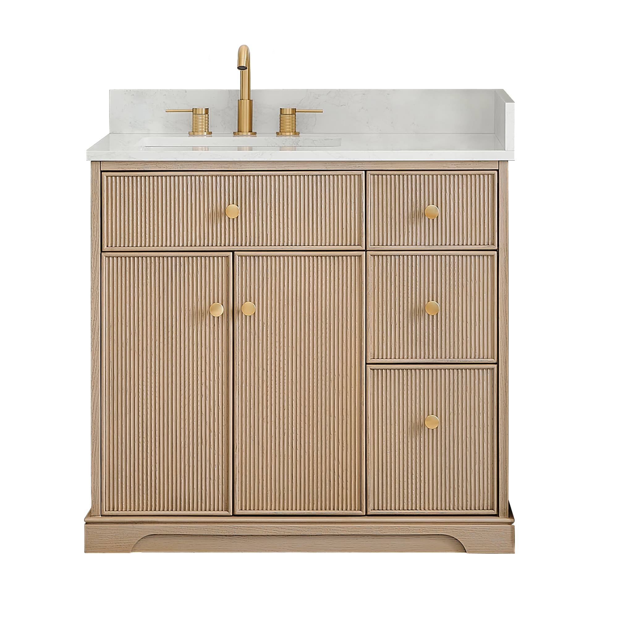 Altair Barnett Freestanding Bathroom Vanity in Natural Oak - photo 1 of 16