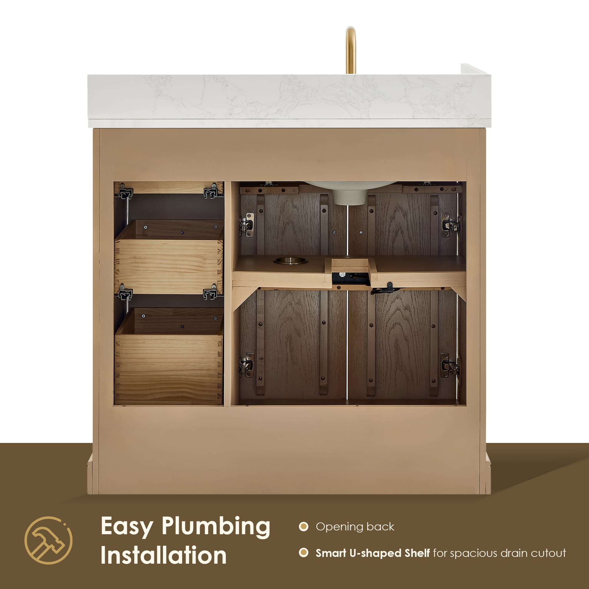Altair Barnett Freestanding Bathroom Vanity in Natural Oak - photo 13 of 16