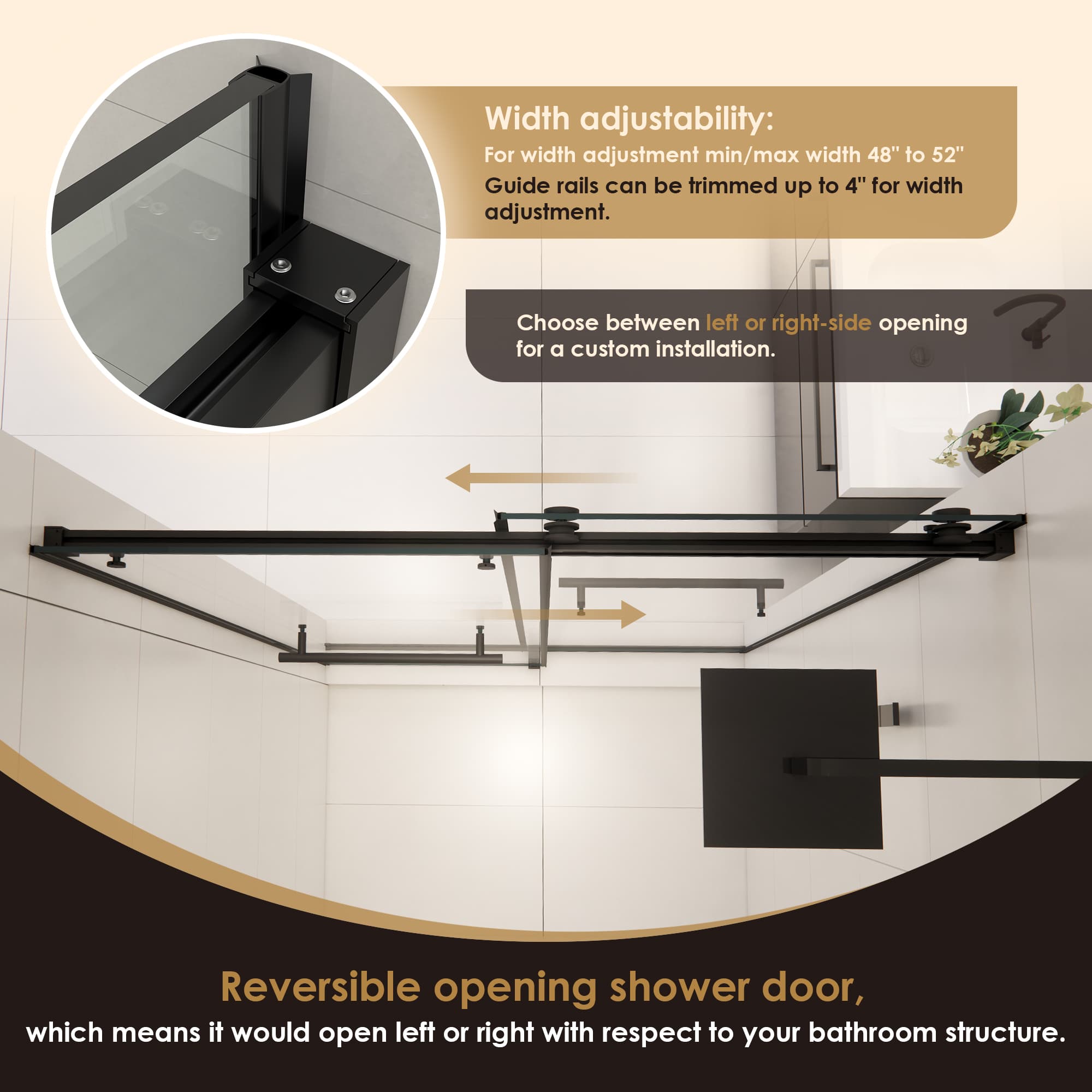 Altair Belizzi By-Pass Frameless Exposed Roller Shower Door - photo 10 of 14