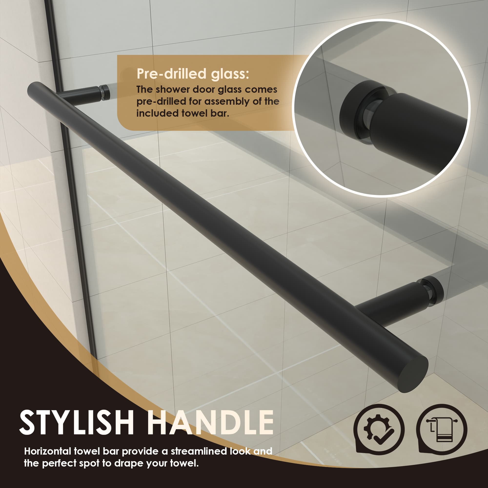 Altair Belizzi By-Pass Frameless Exposed Roller Shower Enclosure - photo 9 of 16
