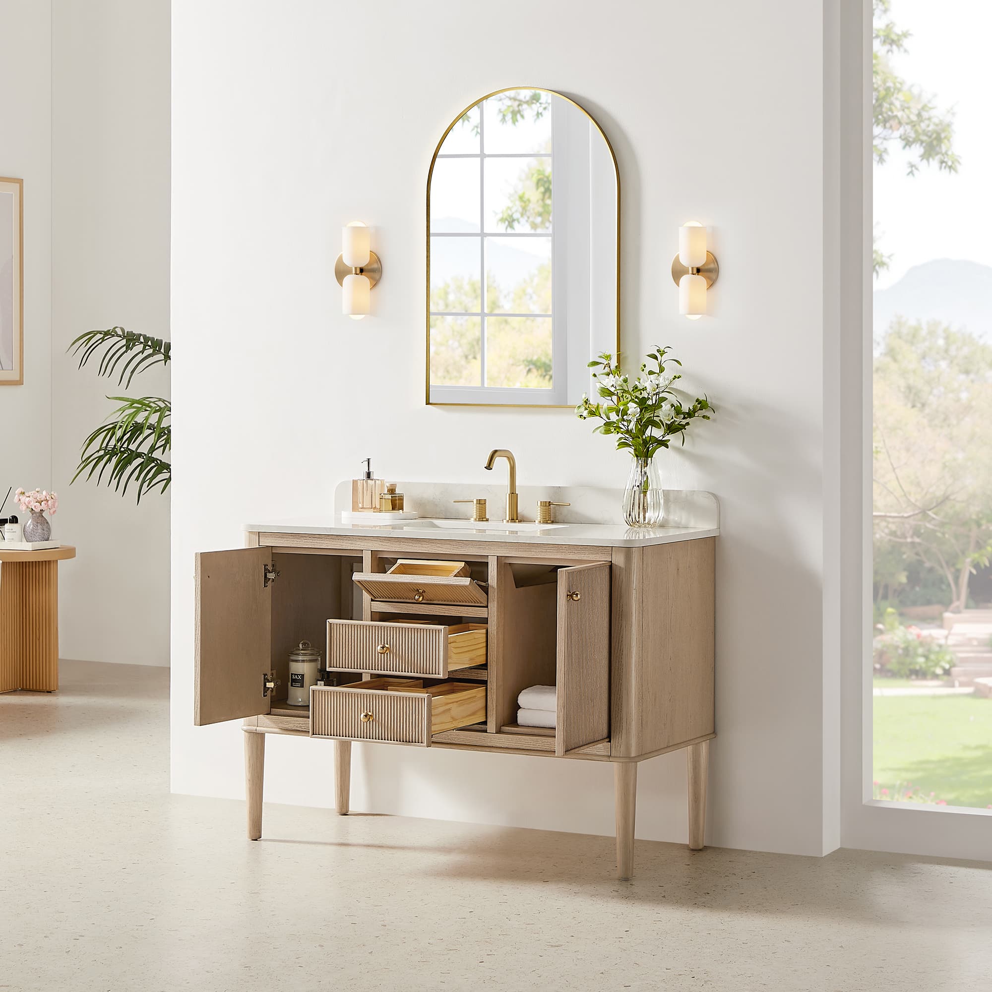 Altair Blaise Freestanding Bathroom Vanity in Light Oak - photo 4 of 16