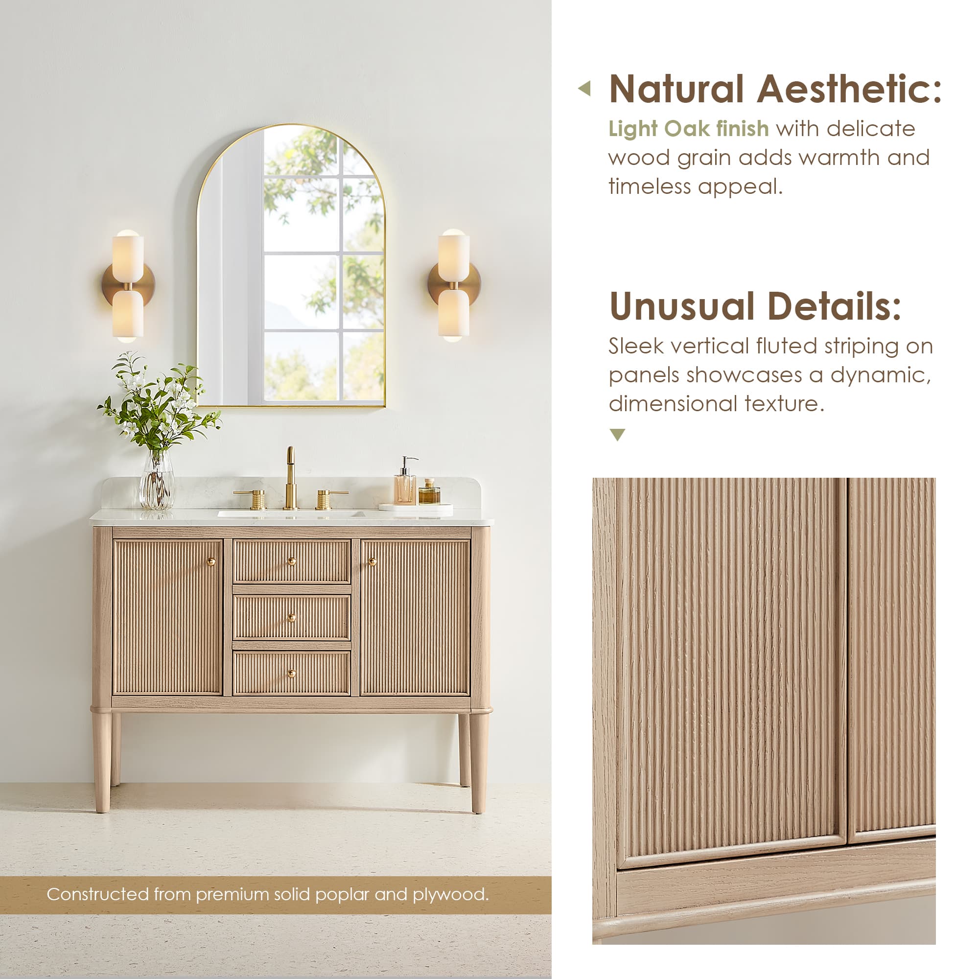 Altair Blaise Freestanding Bathroom Vanity in Light Oak - photo 6 of 16