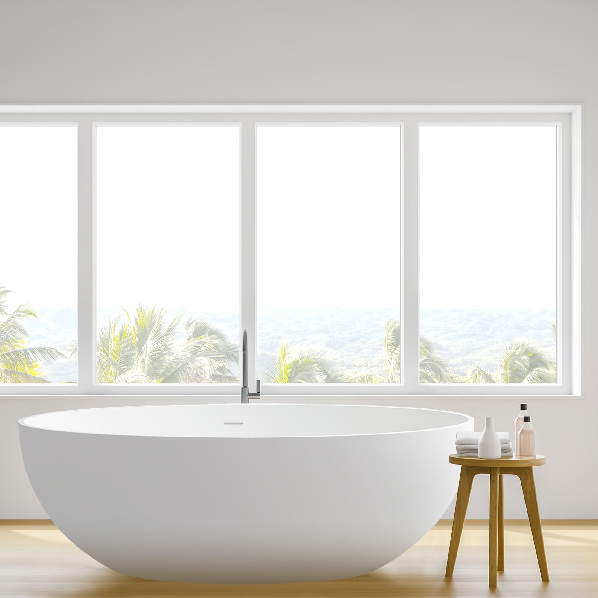 Altair Cacciar 67 Inch Solid Surface Freestanding Soaking Bathtub - photo 10 of 24
