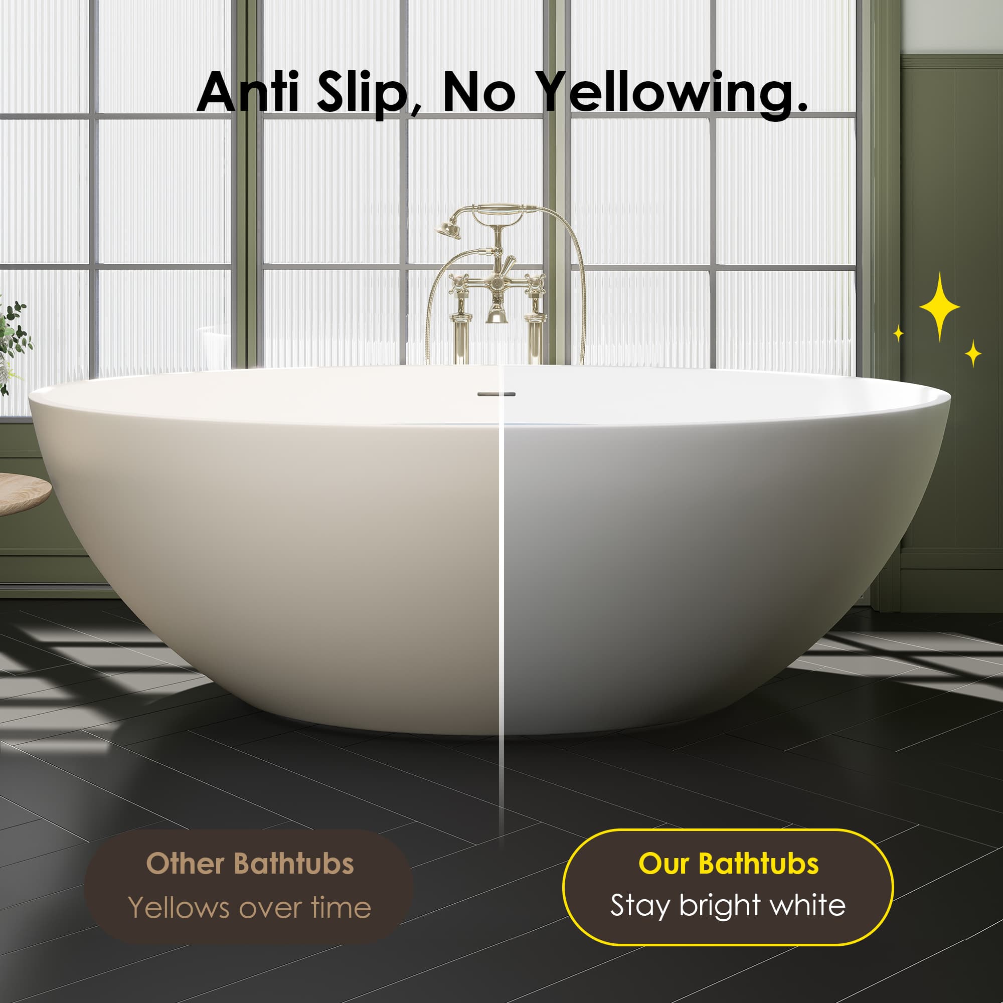 Altair Cacciar 67 Inch Solid Surface Freestanding Soaking Bathtub - photo 16 of 24