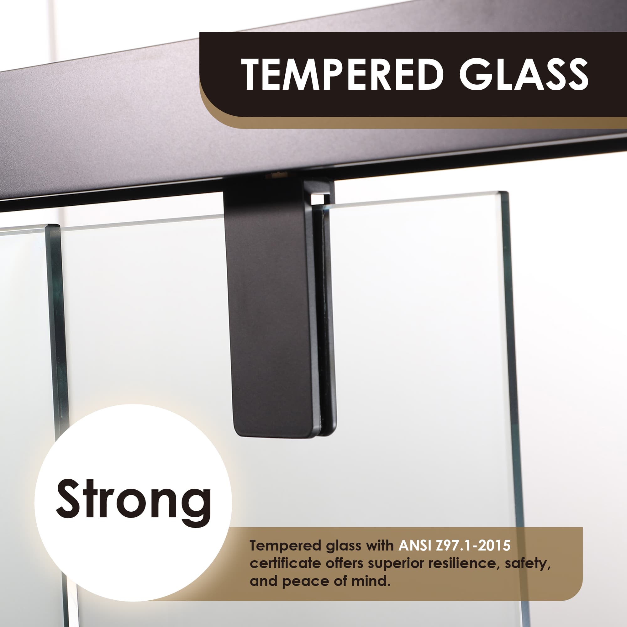 Altair Caspar 60" W x 58" H By-Pass Semi-Frameless Tub Door - photo 10 of 12