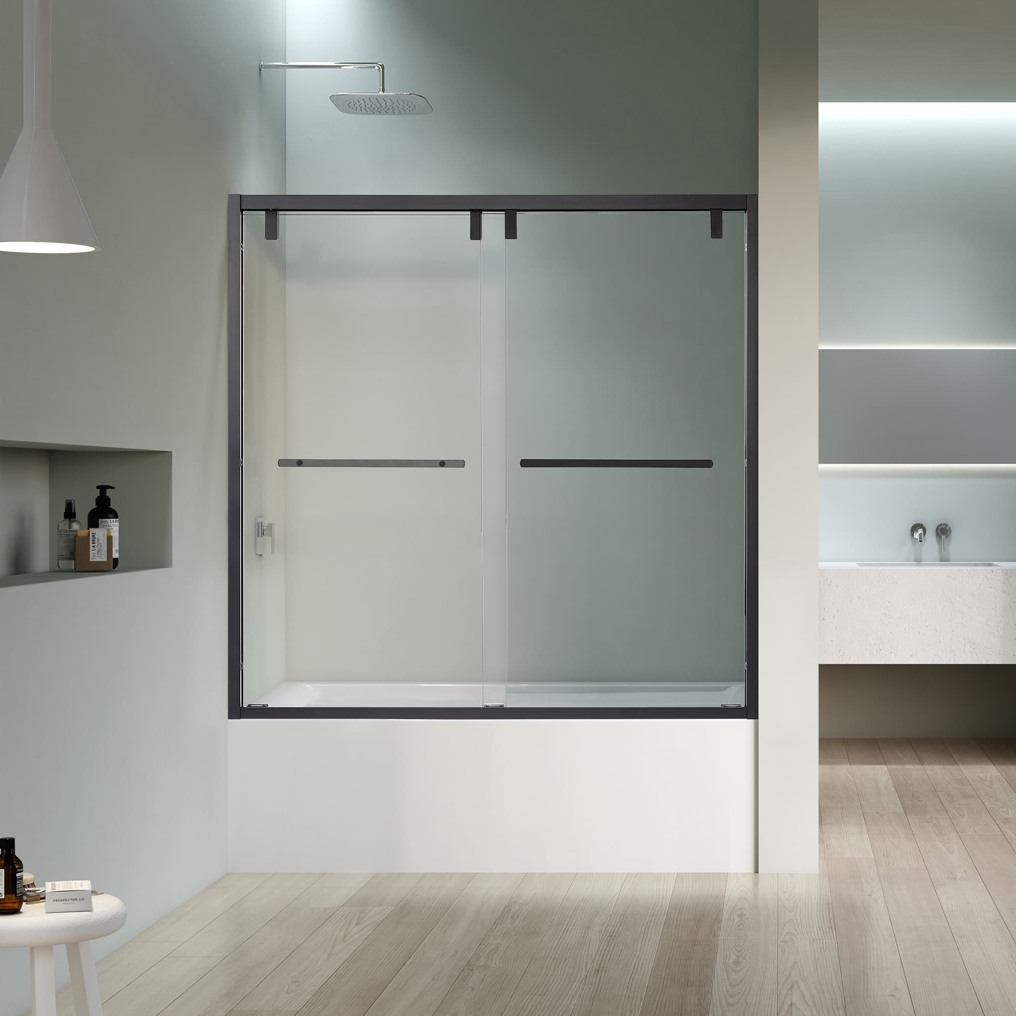 Altair Caspar 60" W x 58" H By-Pass Semi-Frameless Tub Door - photo 3 of 12