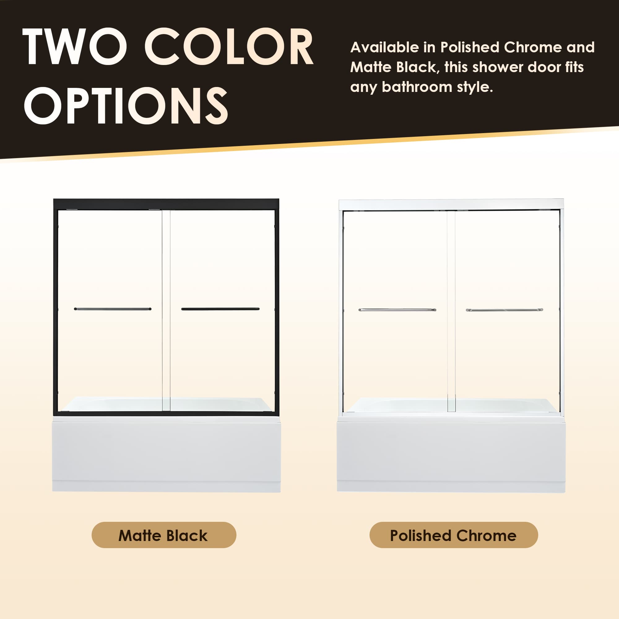 Altair Ennis 60" W x 58" H By-Pass Framed Tub Door - photo 15 of 15