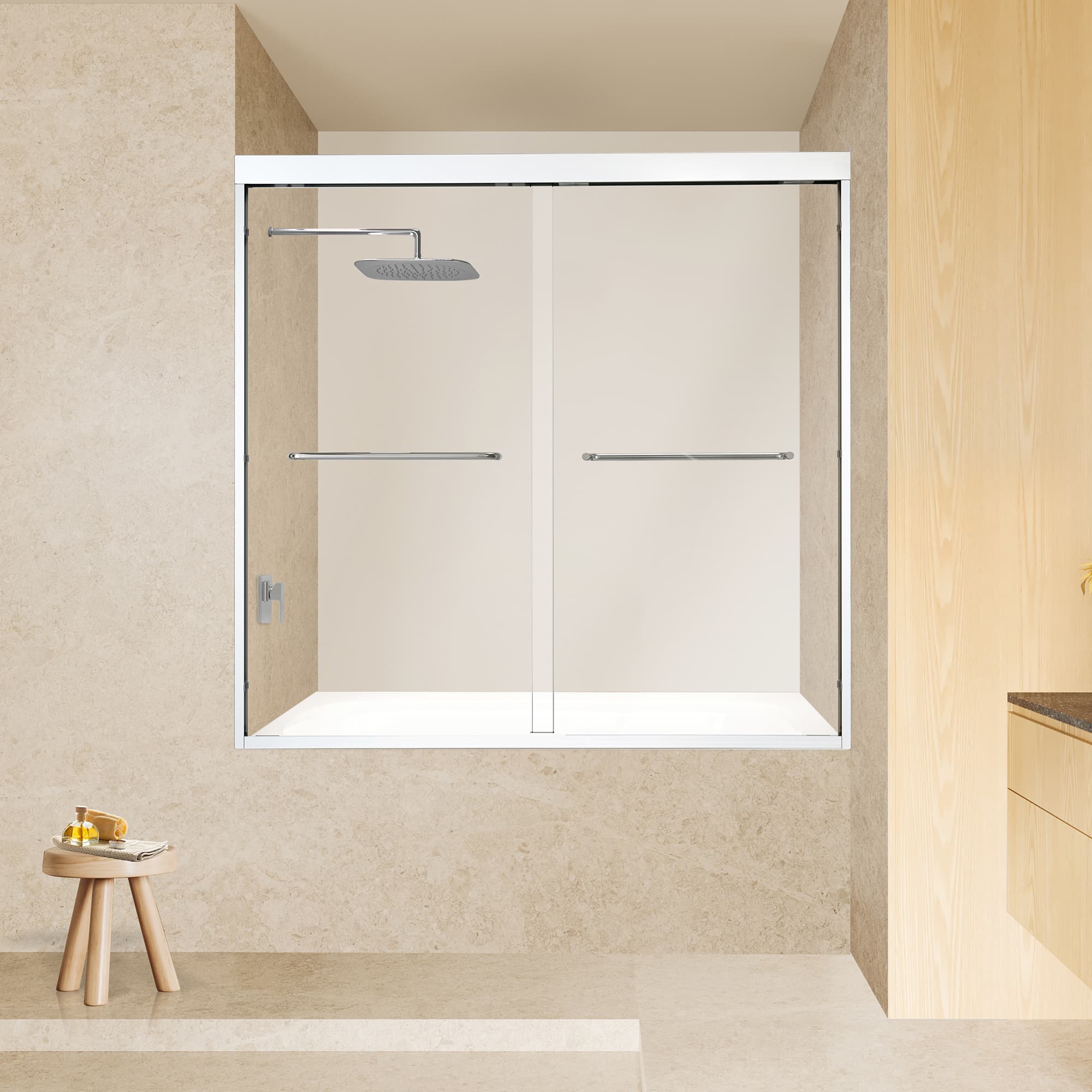 Altair Ennis 60" W x 58" H By-Pass Framed Tub Door - photo 6 of 15