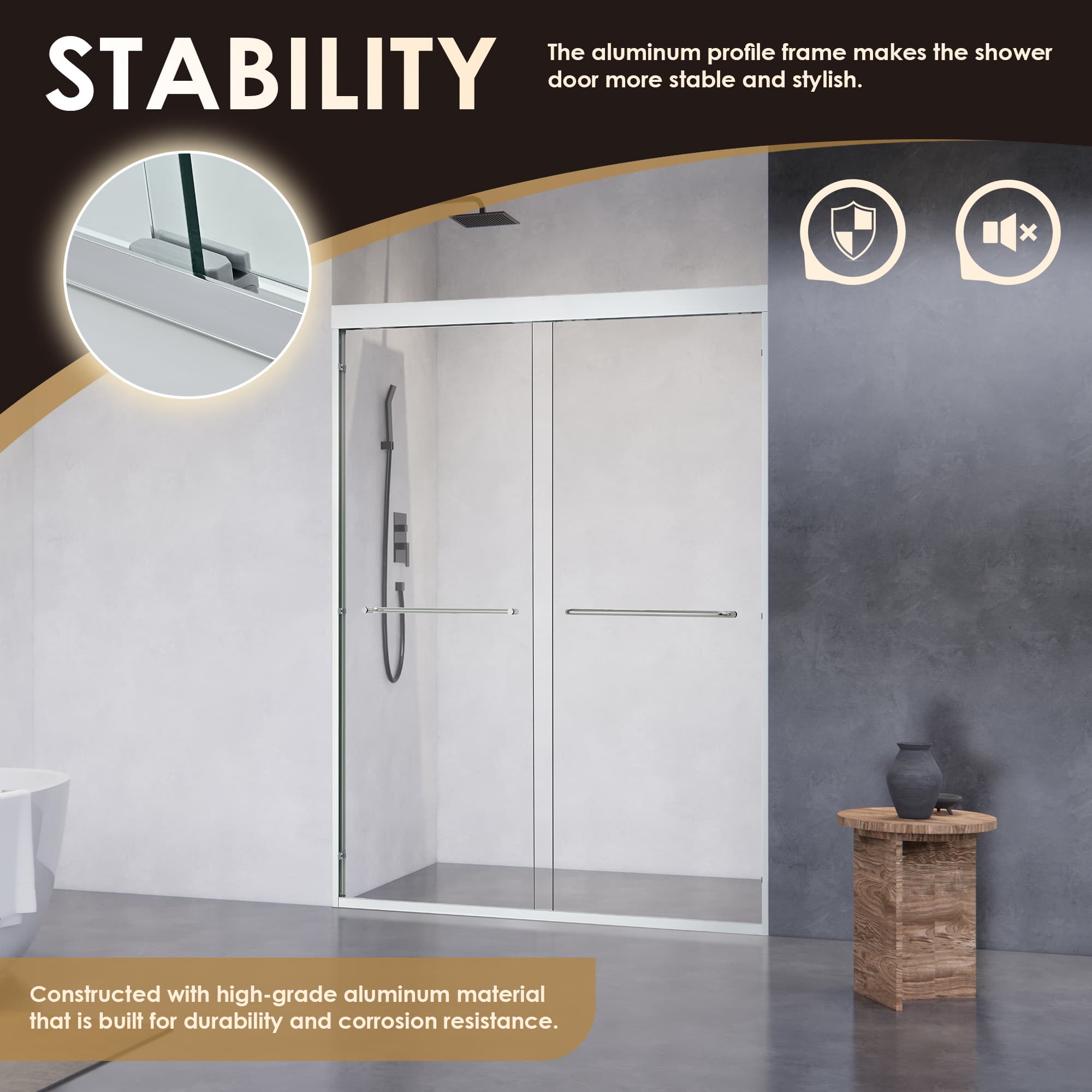 Altair Ennis By-Pass Framed Shower Door - photo 10 of 15