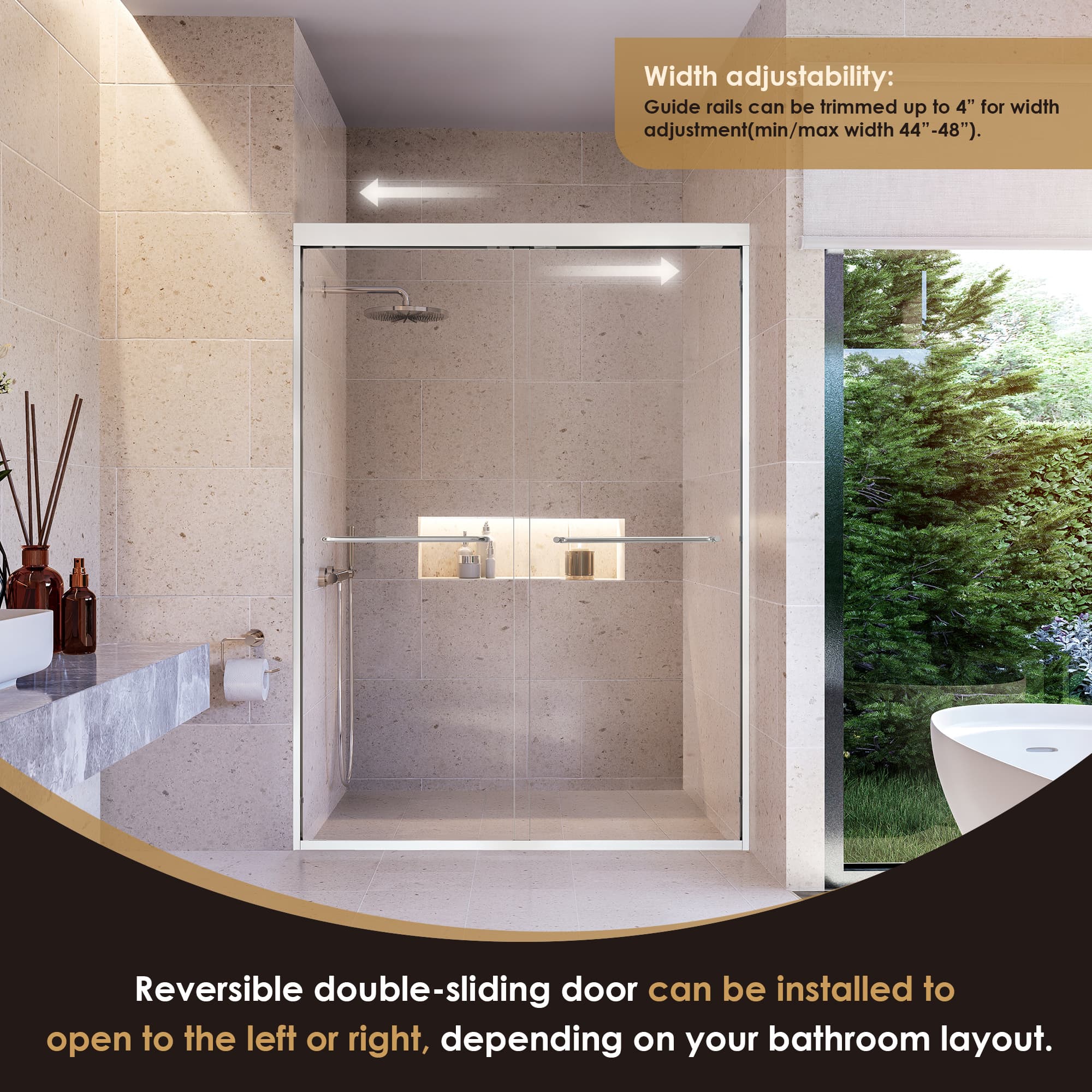 Altair Ennis By-Pass Framed Shower Door - photo 8 of 15