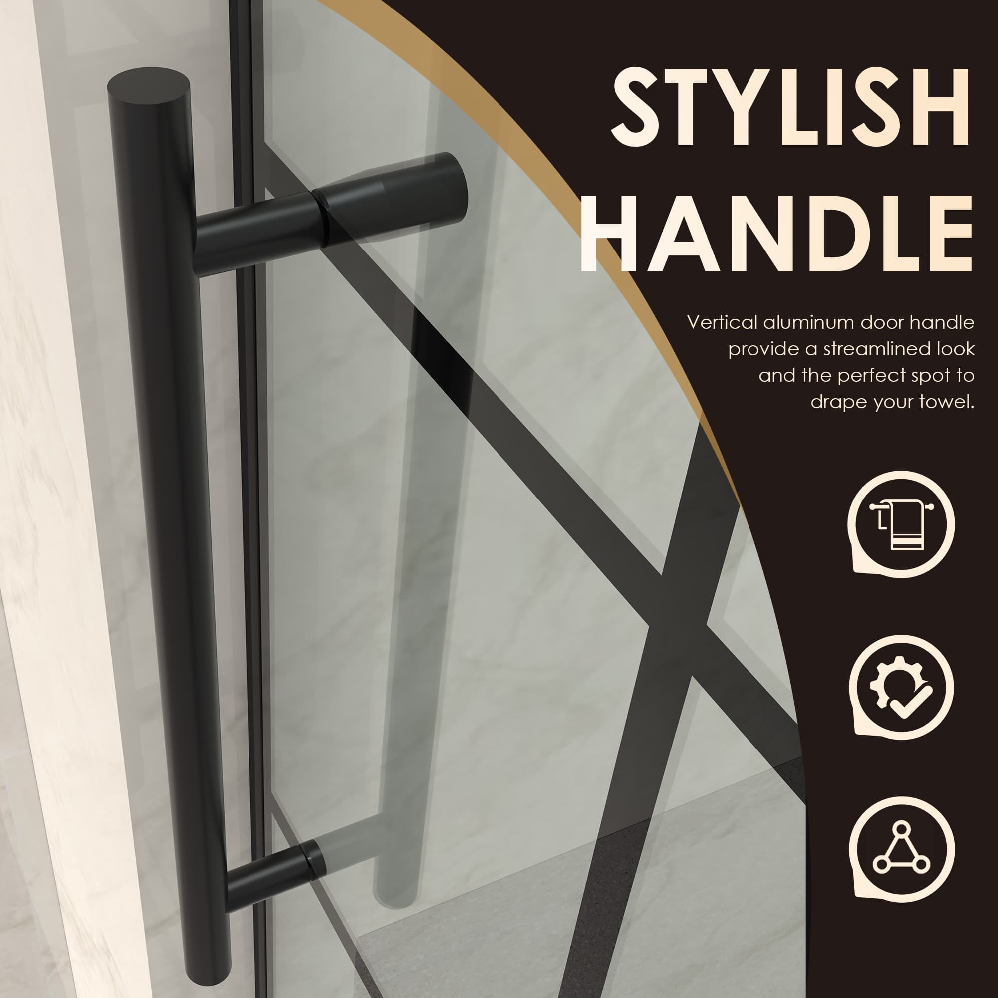 Altair Esense 60" W x 76" H Single Sliding Frameless Shower Door - photo 12 of 15