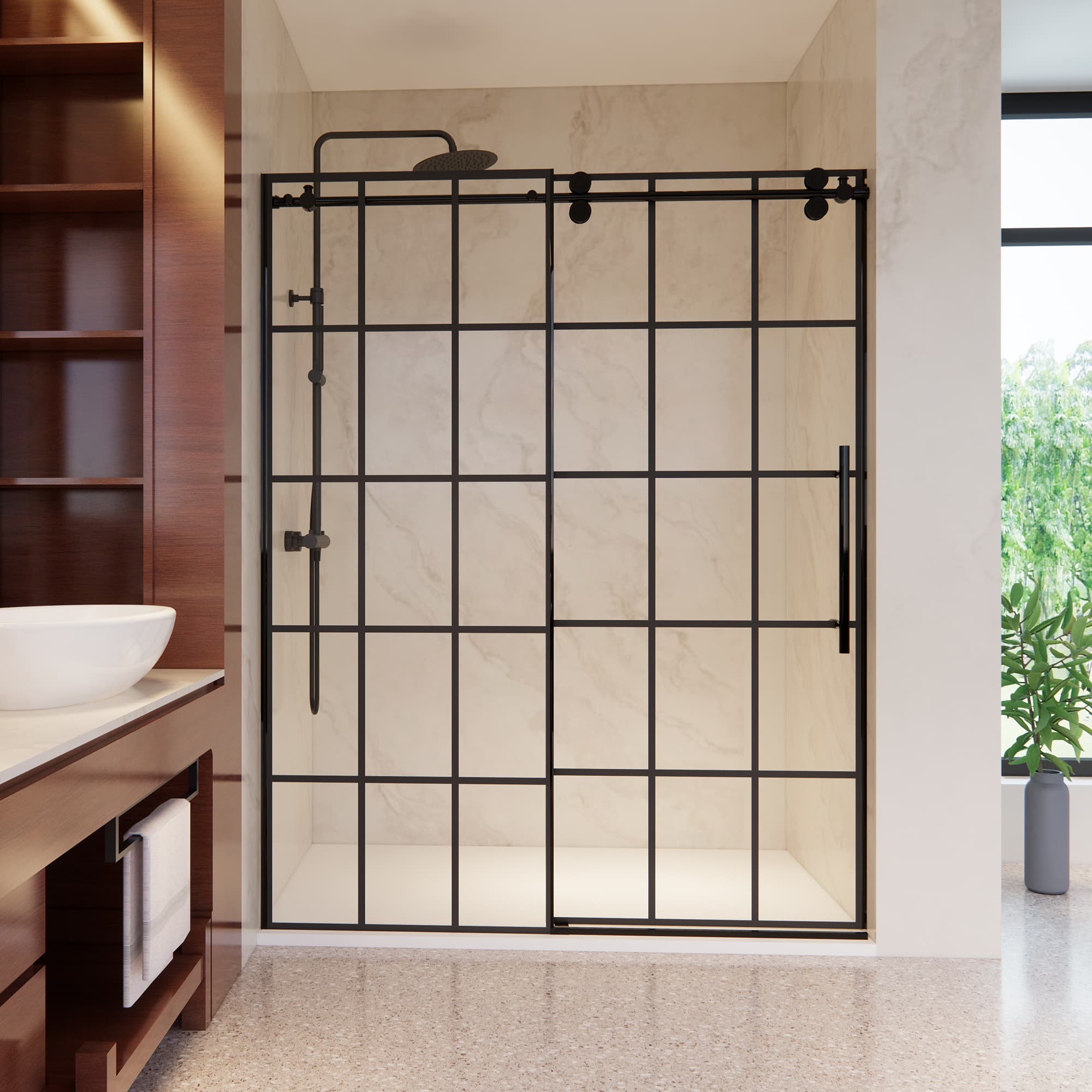 Altair Esense 60" W x 76" H Single Sliding Frameless Shower Door - photo 3 of 15