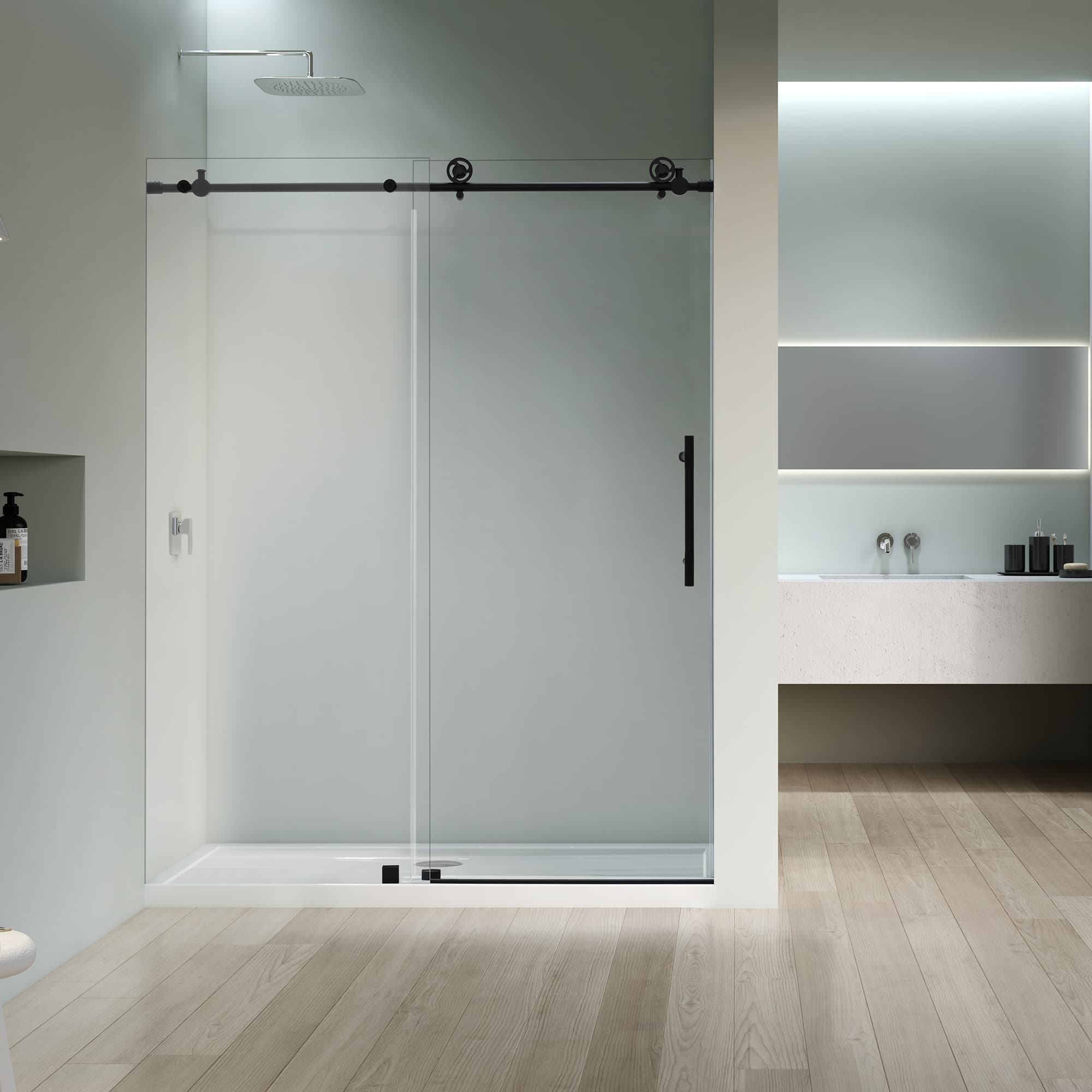 Altair Gareth 60" W x 78" H Single Sliding Frameless Shower Door - photo 3 of 12