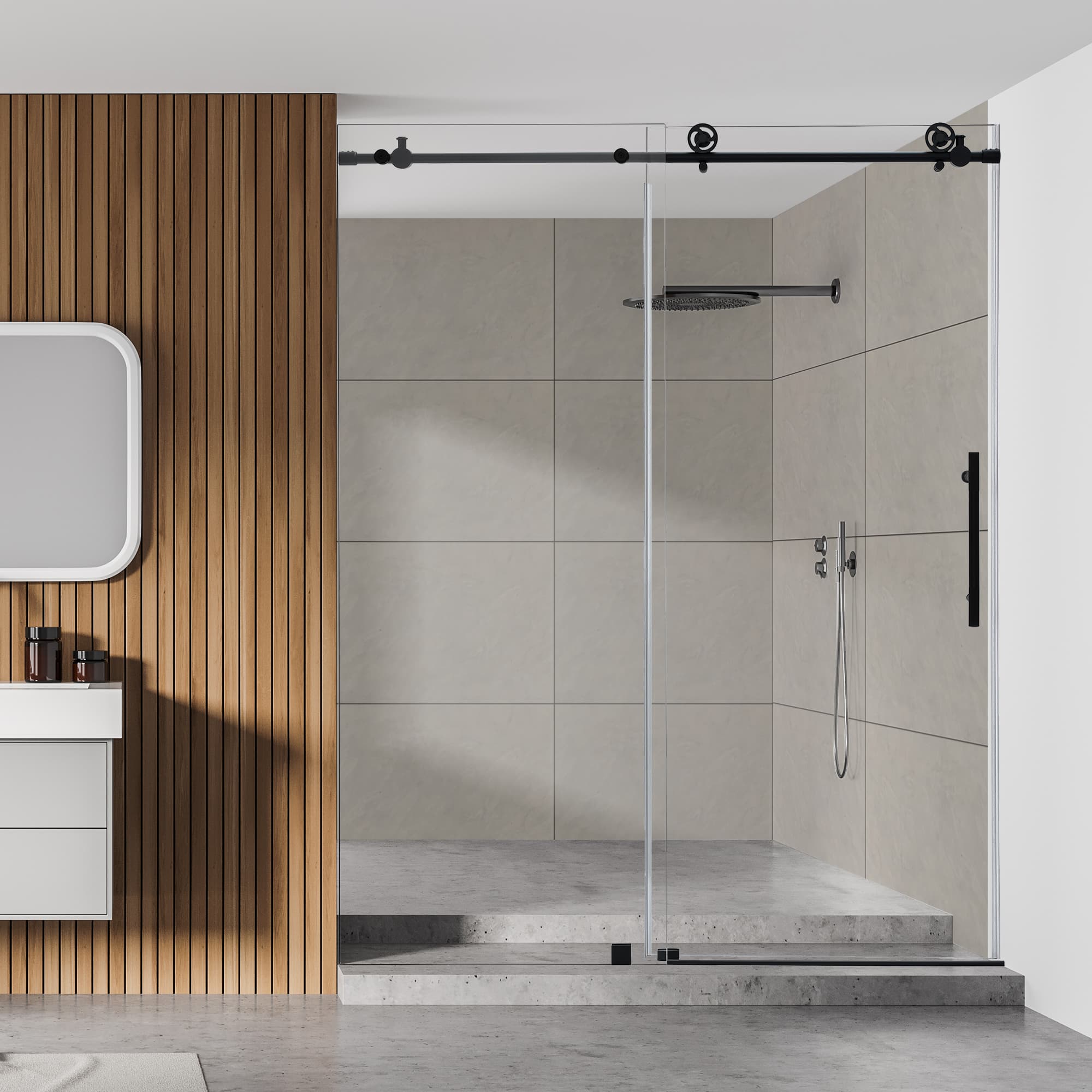 Altair Gareth 60" W x 78" H Single Sliding Frameless Shower Door - photo 5 of 12