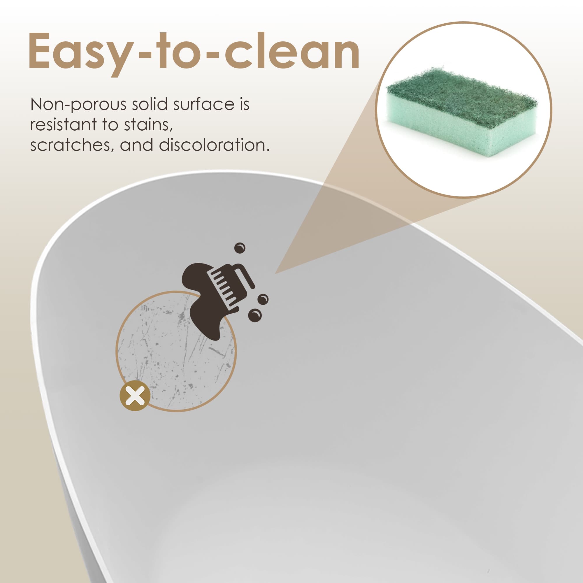 Altair Giotto Solid Surface Freestanding Soaking Bathtub - photo 20 of 24