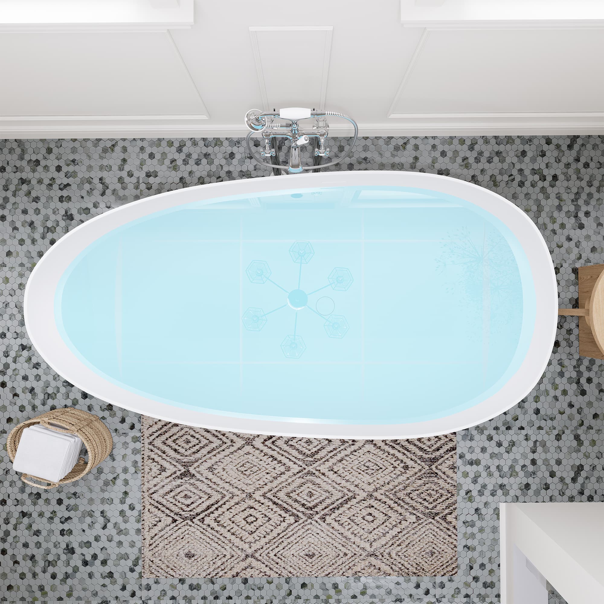Altair Giotto Solid Surface Freestanding Soaking Bathtub - photo 9 of 24