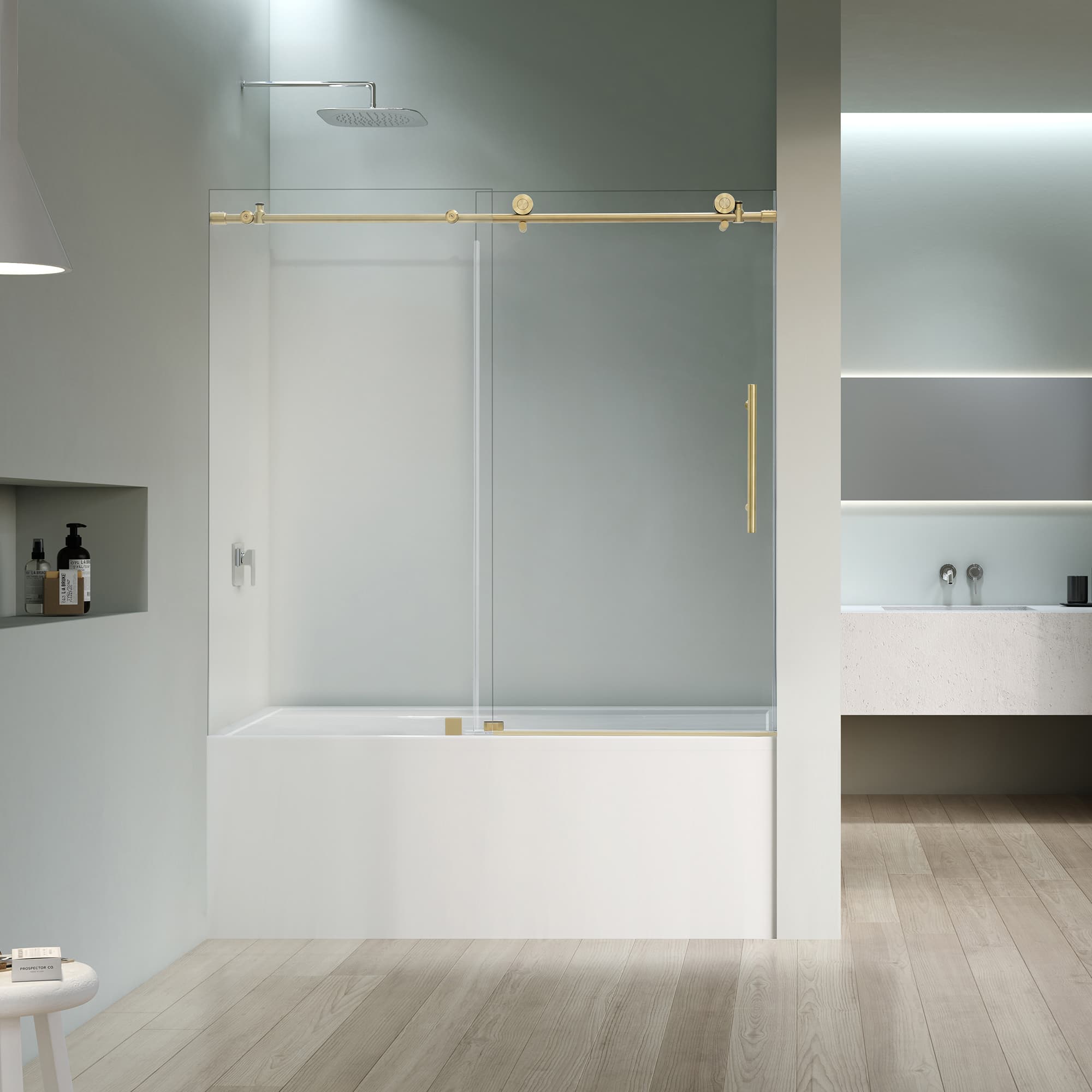 Altair Lazaro 60" W x 58" H Single Sliding Frameless Tub Door - photo 3 of 12