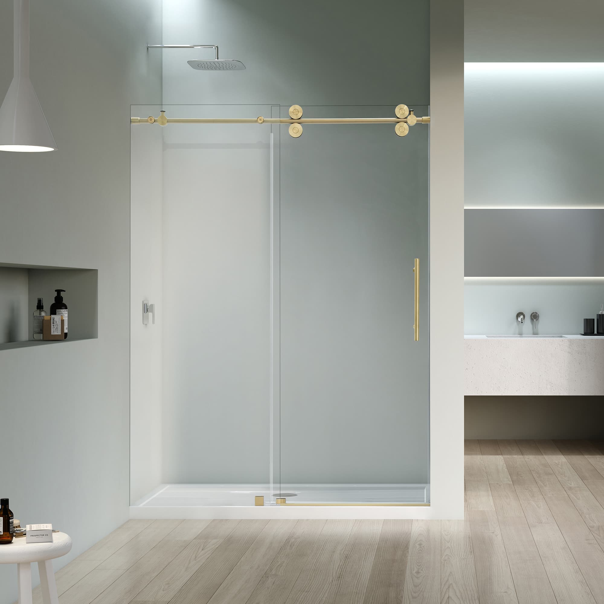 Altair Lazaro Single Sliding Frameless Shower Door - photo 3 of 12