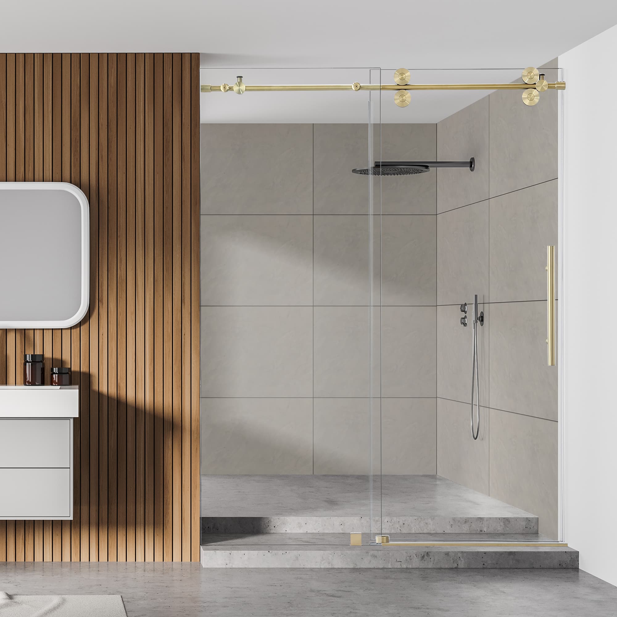 Altair Lazaro Single Sliding Frameless Shower Door - photo 5 of 12