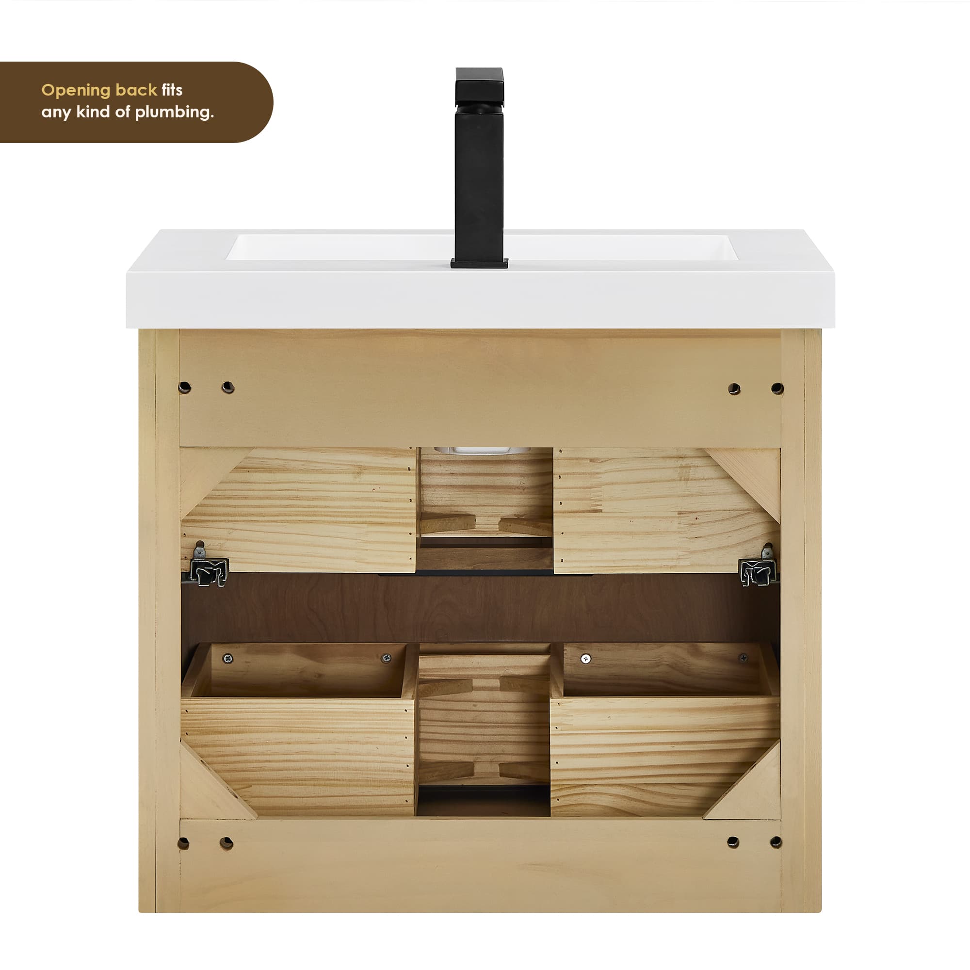 Altair Livia Freestanding Bathroom Vanity in Nature Brown - photo 12 of 12