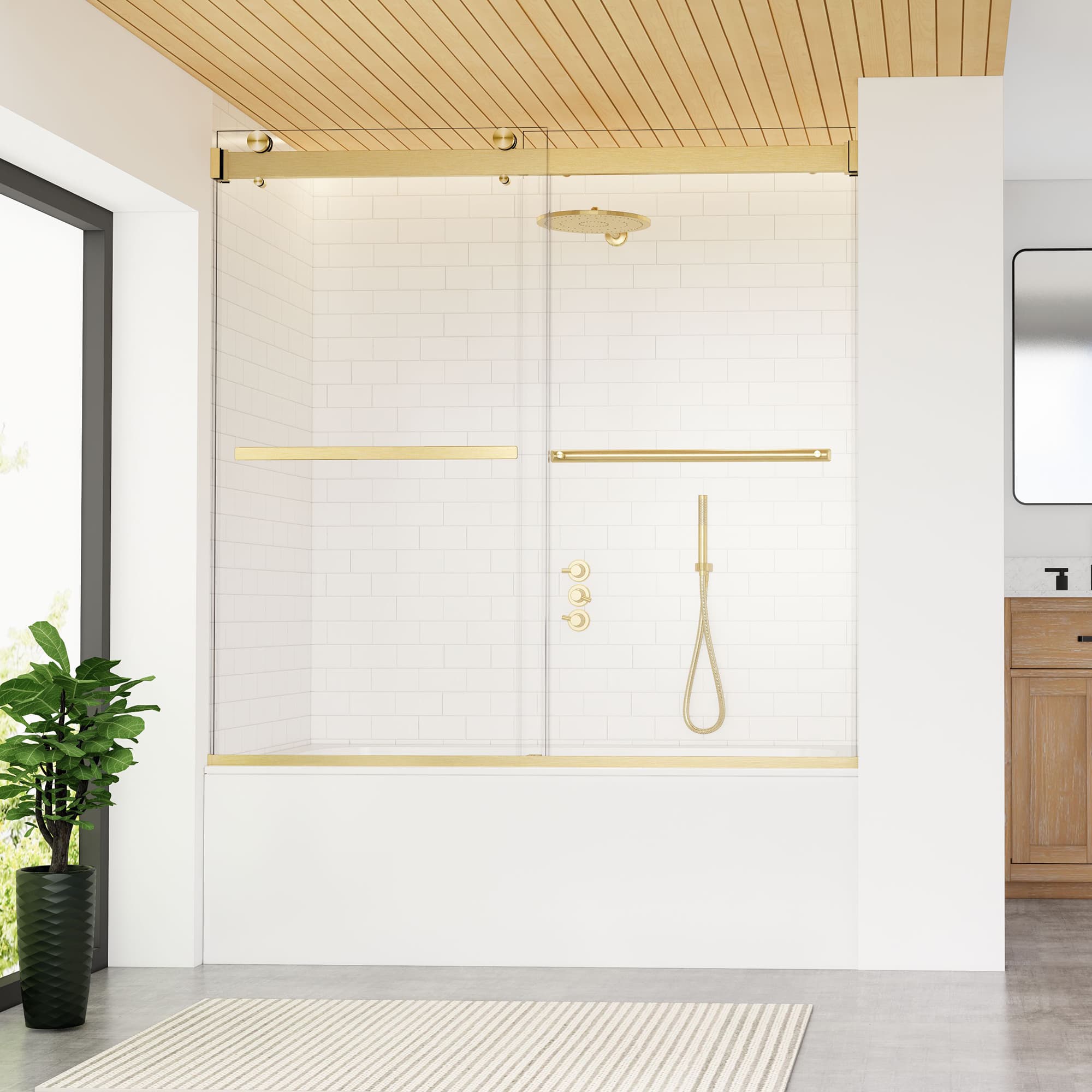 Altair Marcelo 60" W x 58" H By-Pass Frameless Tub Door - photo 3 of 14