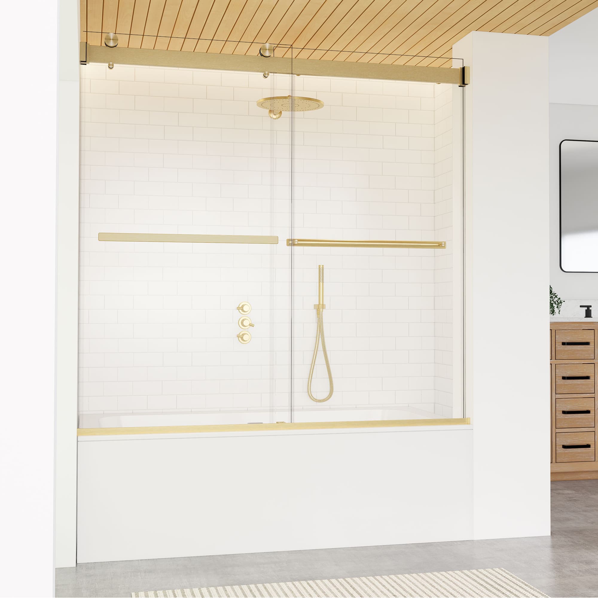 Altair Marcelo 60" W x 58" H By-Pass Frameless Tub Door - photo 4 of 14