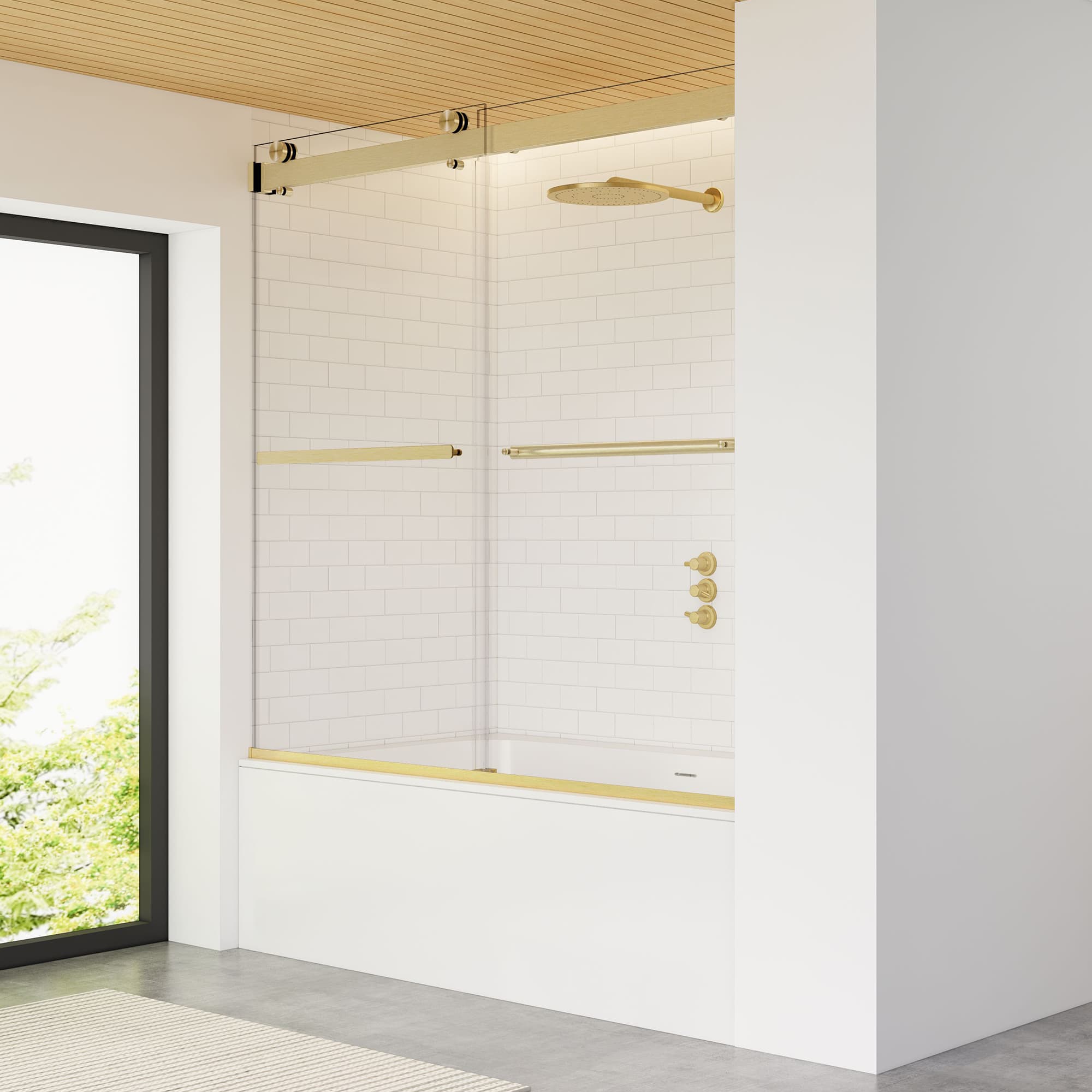 Altair Marcelo 60" W x 58" H By-Pass Frameless Tub Door - photo 5 of 14