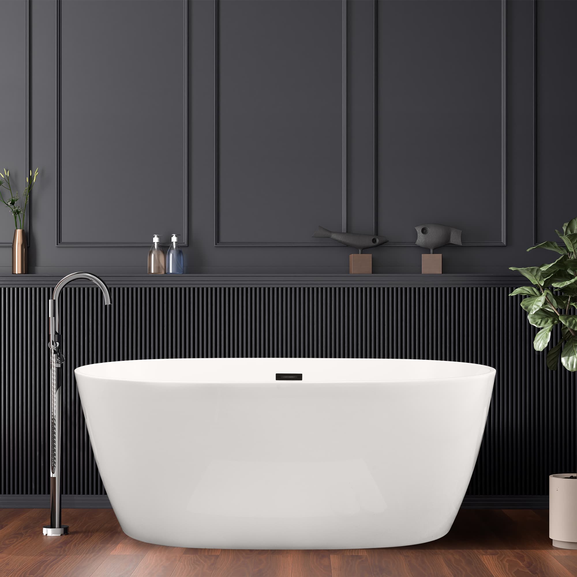Altair Rauris 59 Inch Acrylic Soaking Bathtub - photo 10 of 13