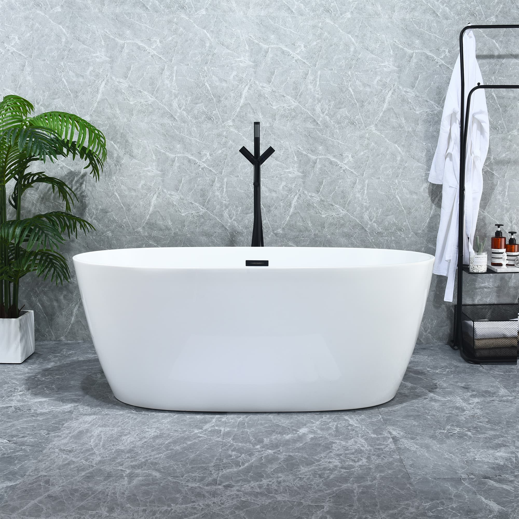Altair Rauris 59 Inch Acrylic Soaking Bathtub - photo 5 of 13