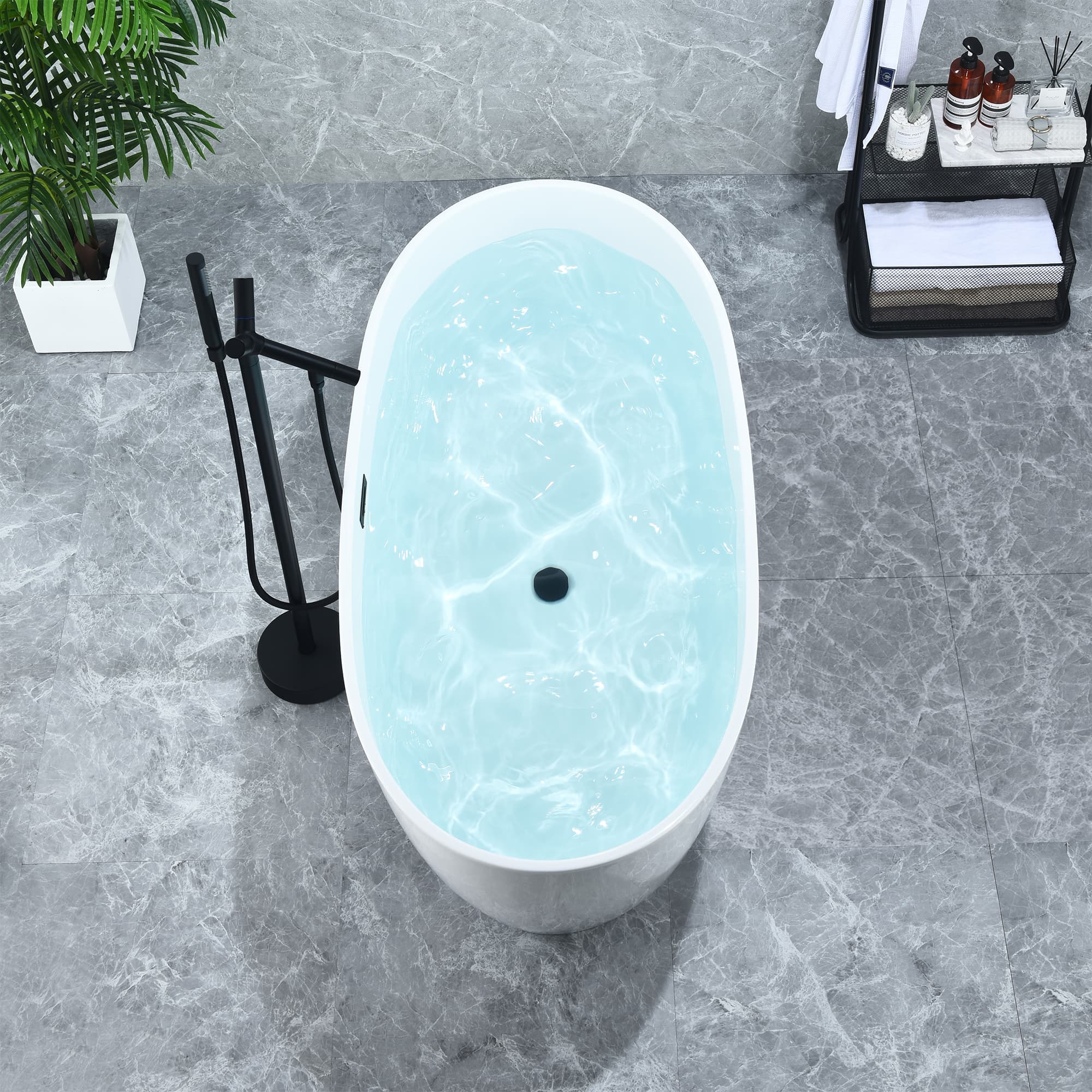 Altair Rauris 59 Inch Acrylic Soaking Bathtub - photo 7 of 13