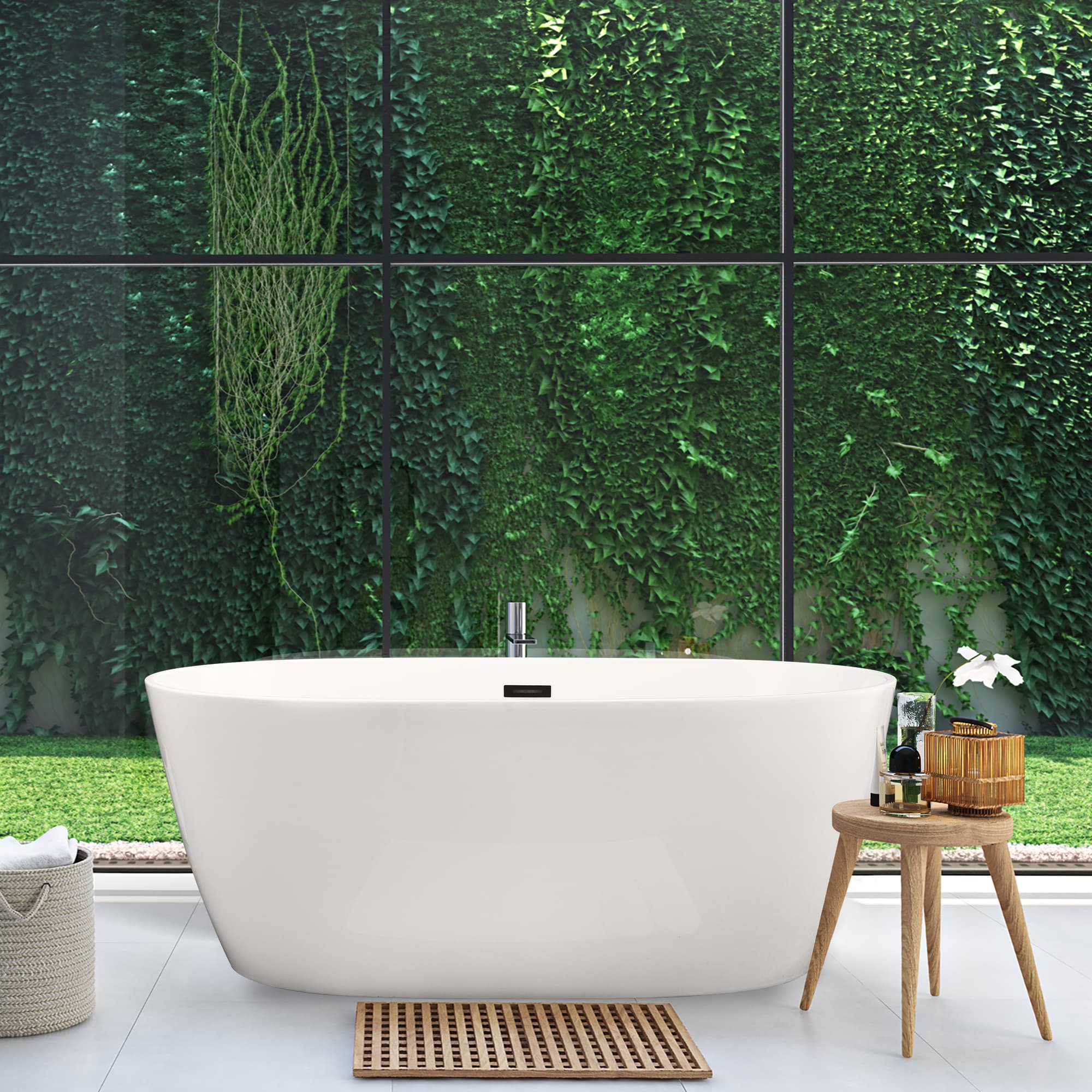 Altair Rauris 59 Inch Acrylic Soaking Bathtub - photo 9 of 13