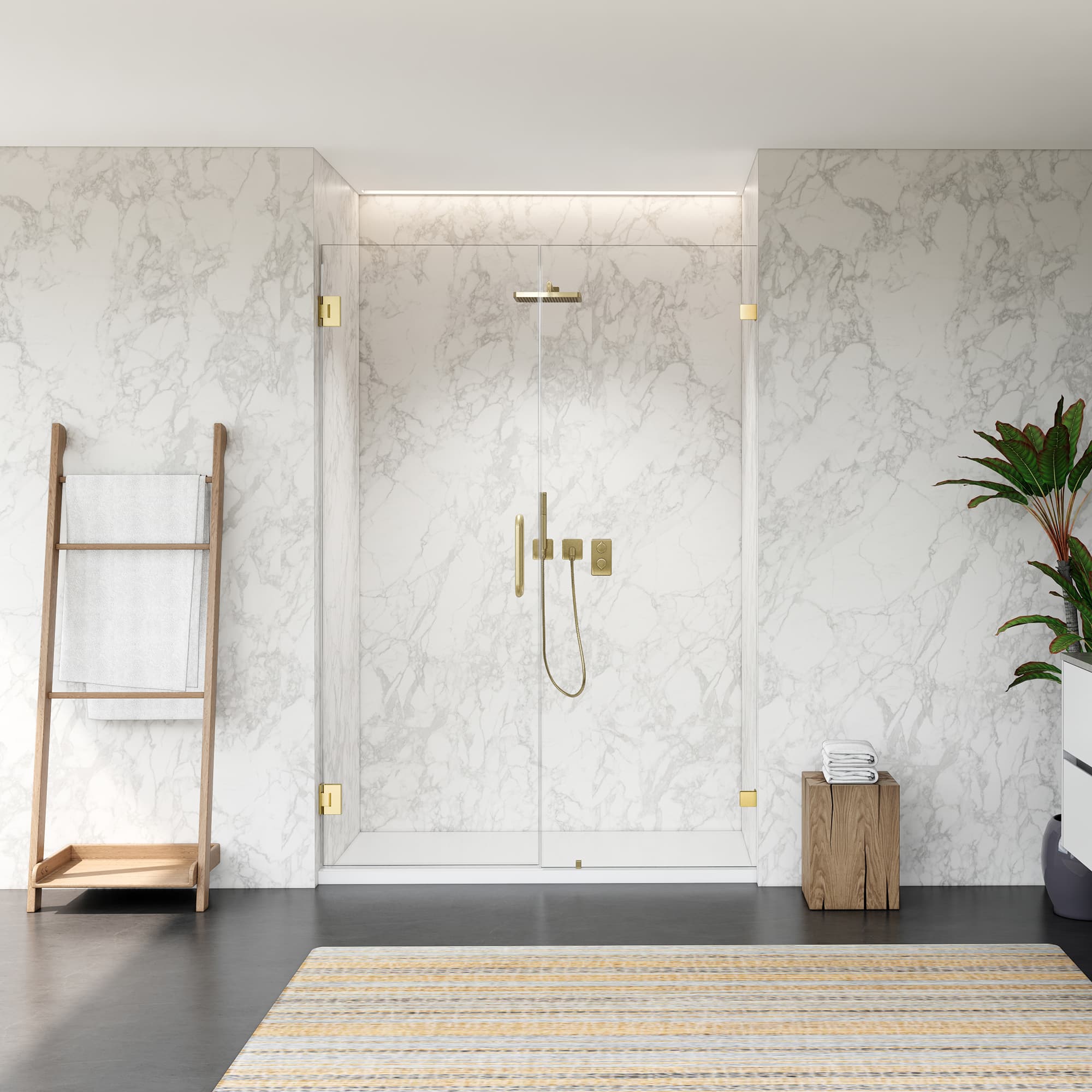 Altair Roisin Frameless Hinged Shower Door - photo 3 of 12