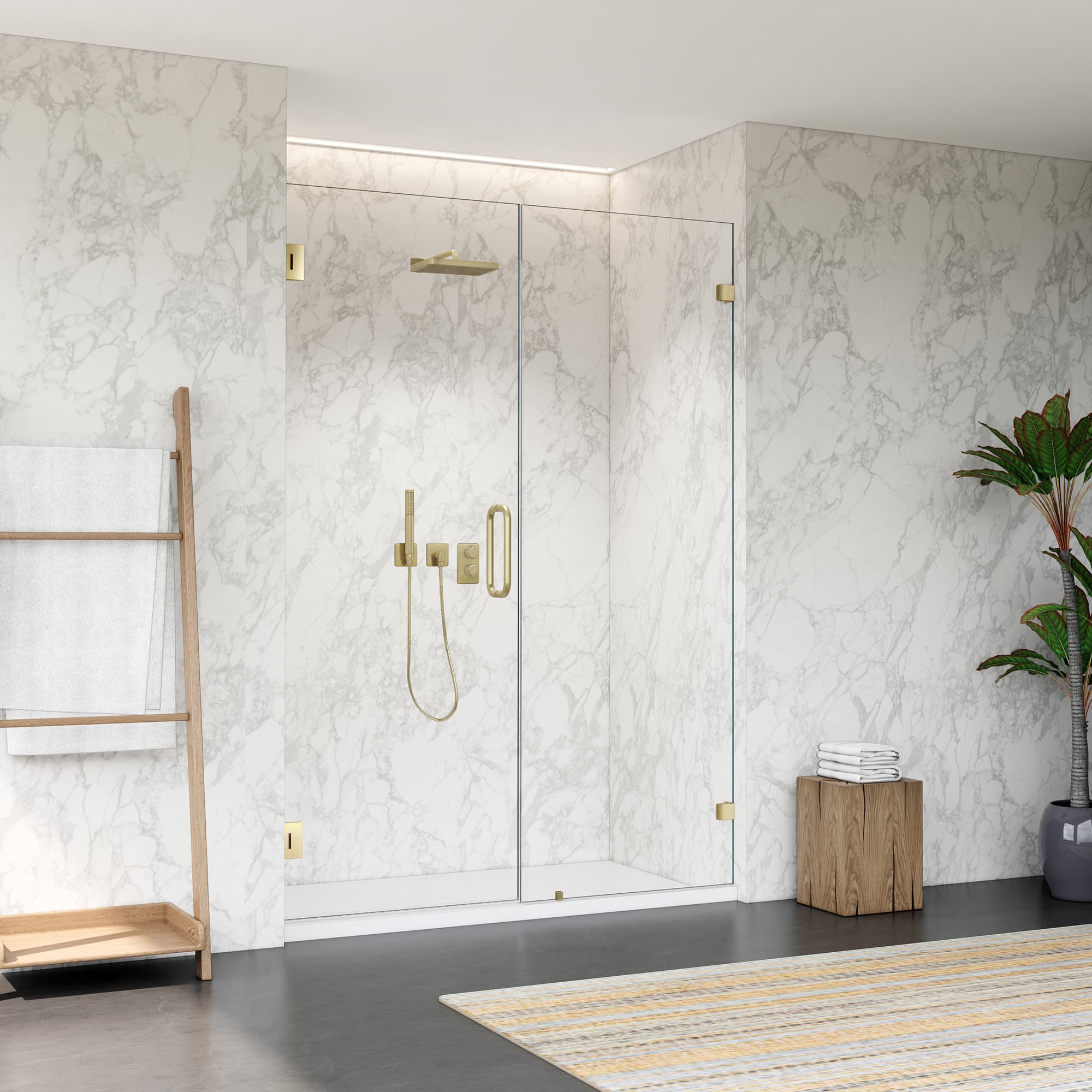 Altair Roisin Frameless Hinged Shower Door - photo 5 of 12