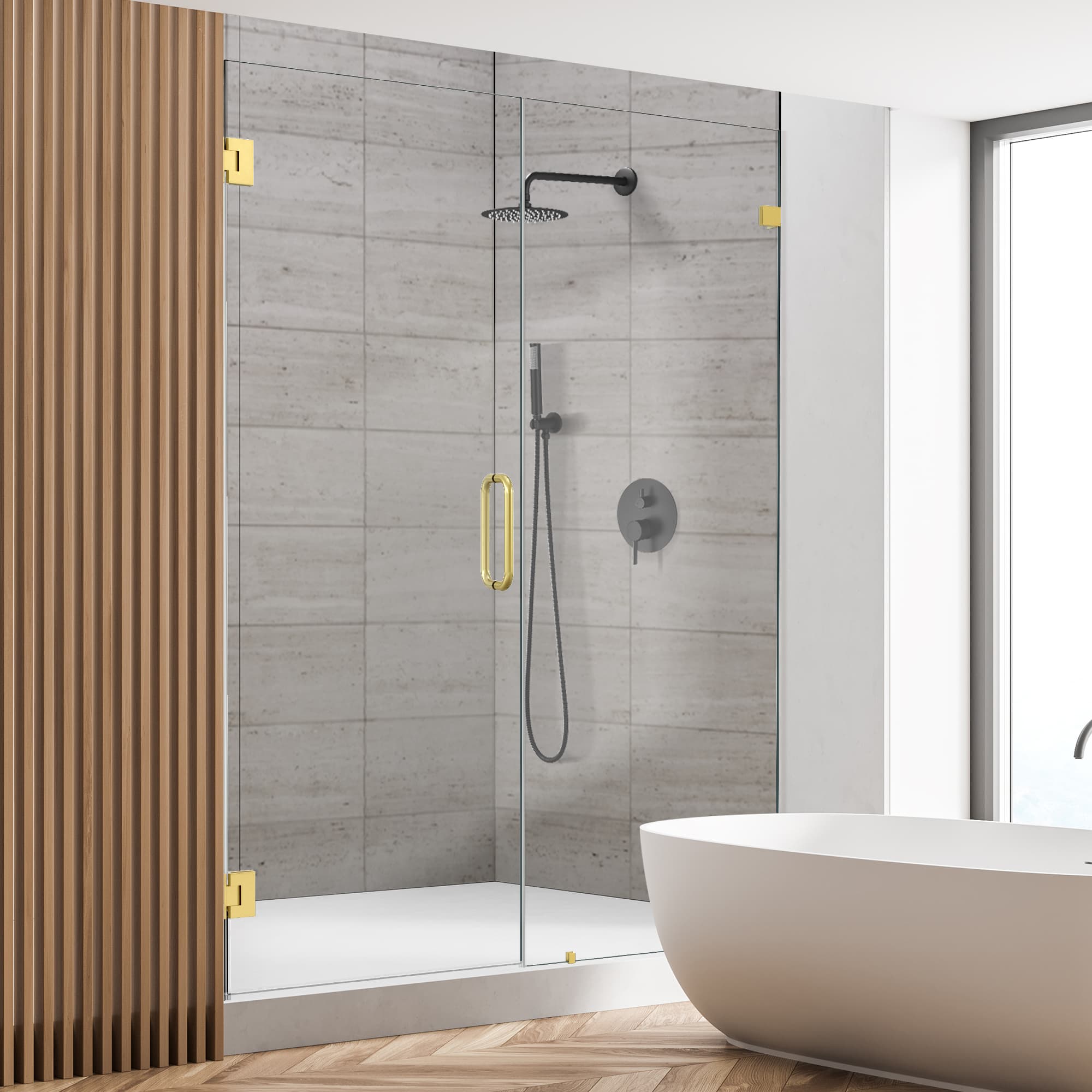 Altair Roisin Frameless Hinged Shower Door - photo 6 of 12