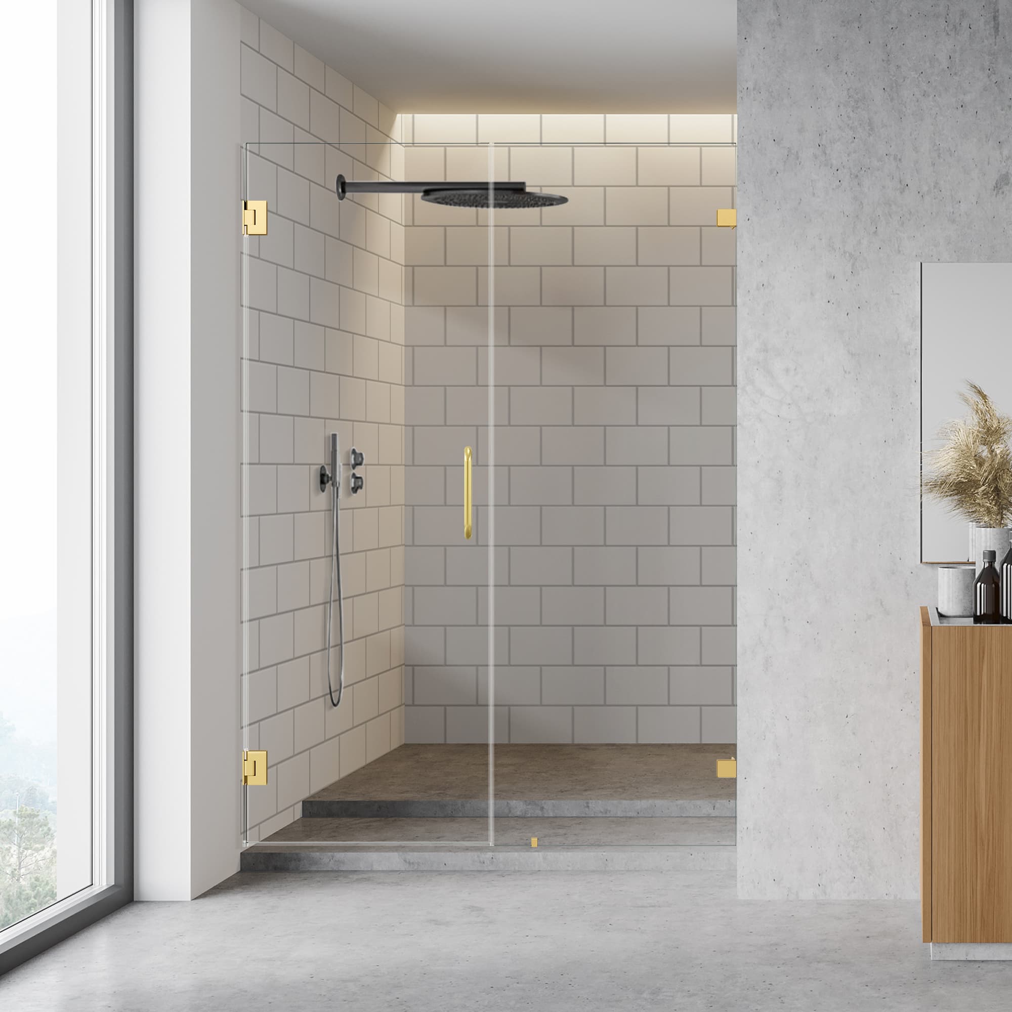Altair Roisin Frameless Hinged Shower Door - photo 7 of 12