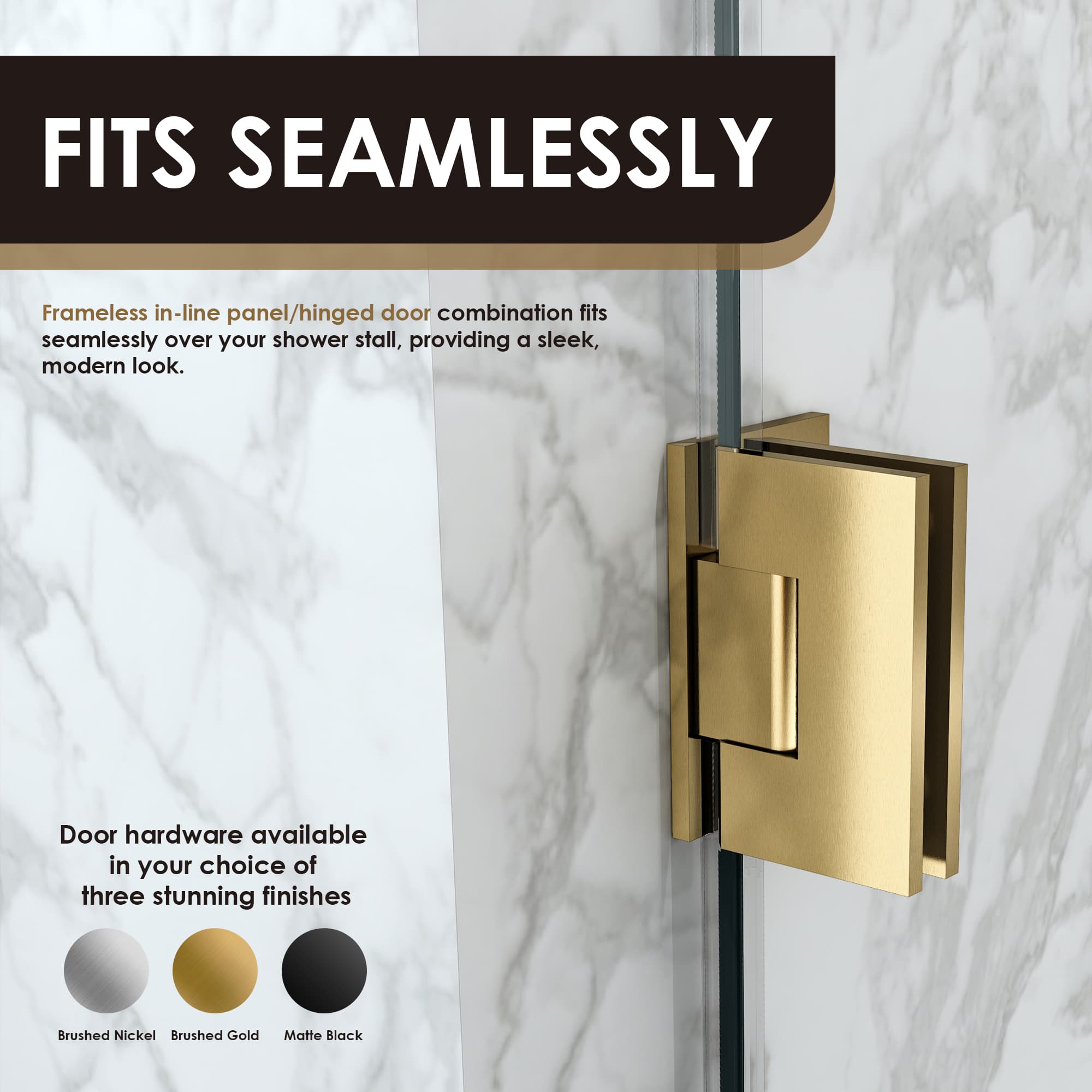 Altair Roisin Frameless Hinged Shower Door - photo 8 of 12