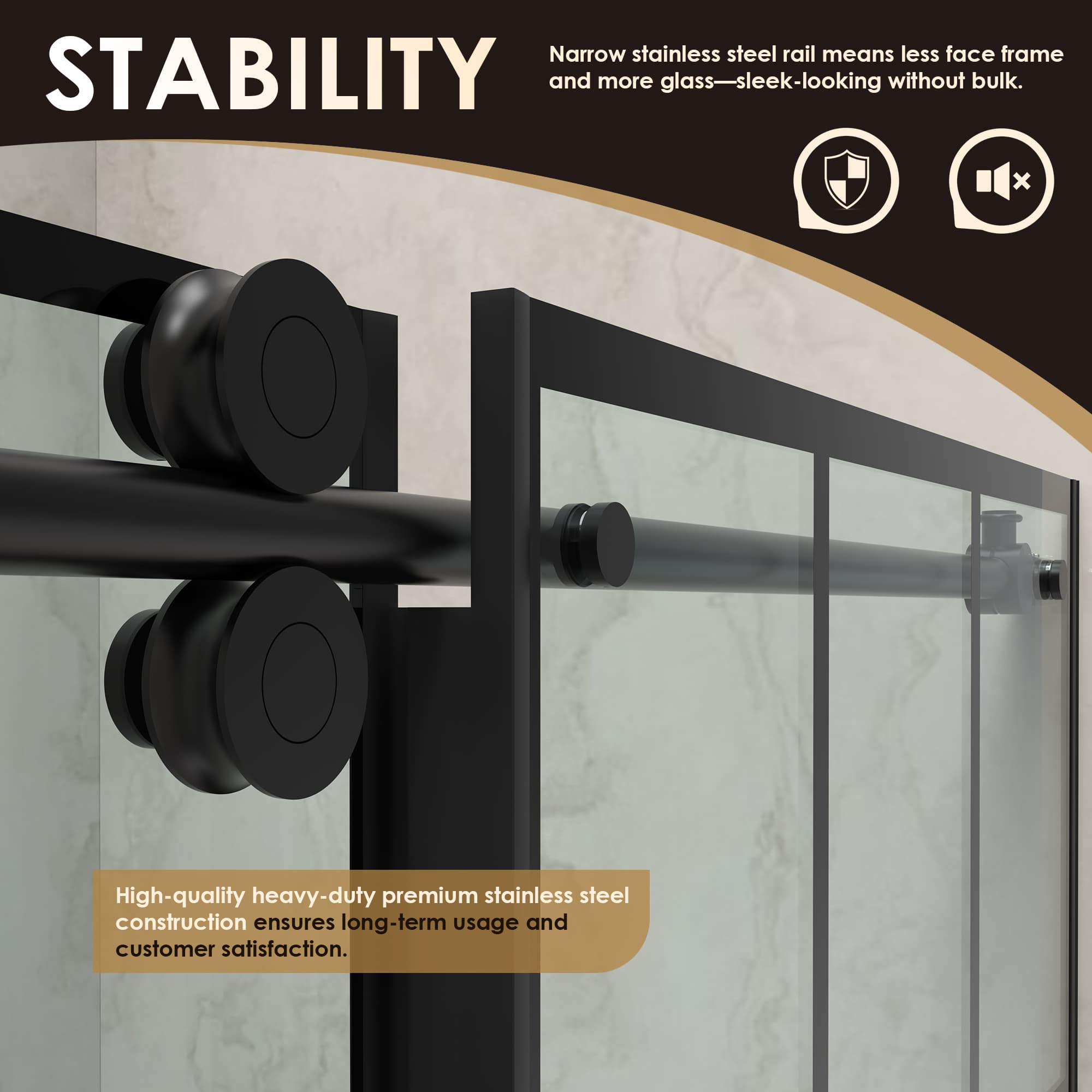 Altair Sankiz 60" W x 76" H Single Sliding Frameless Shower Door - photo 11 of 15