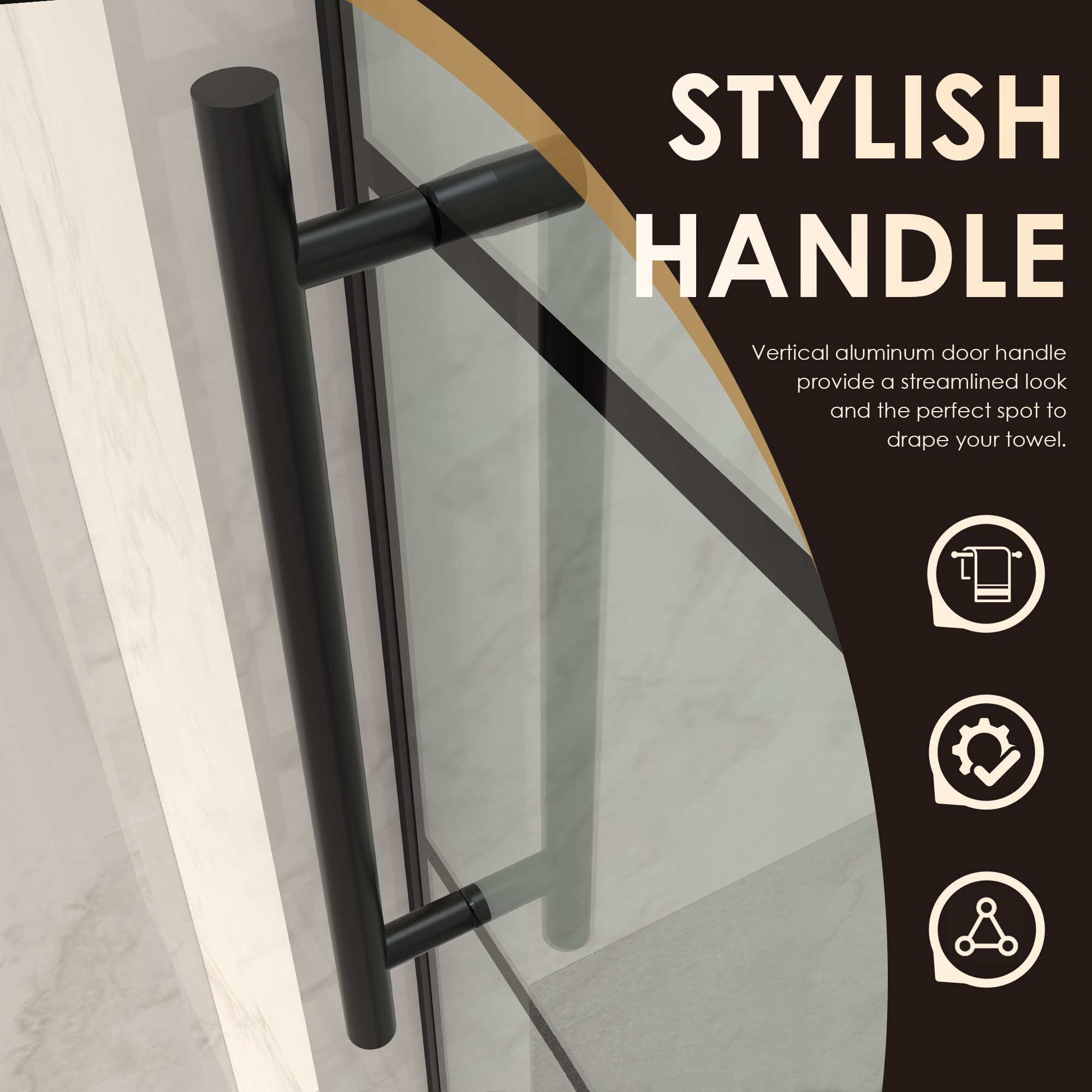 Altair Sankiz 60" W x 76" H Single Sliding Frameless Shower Door - photo 12 of 15