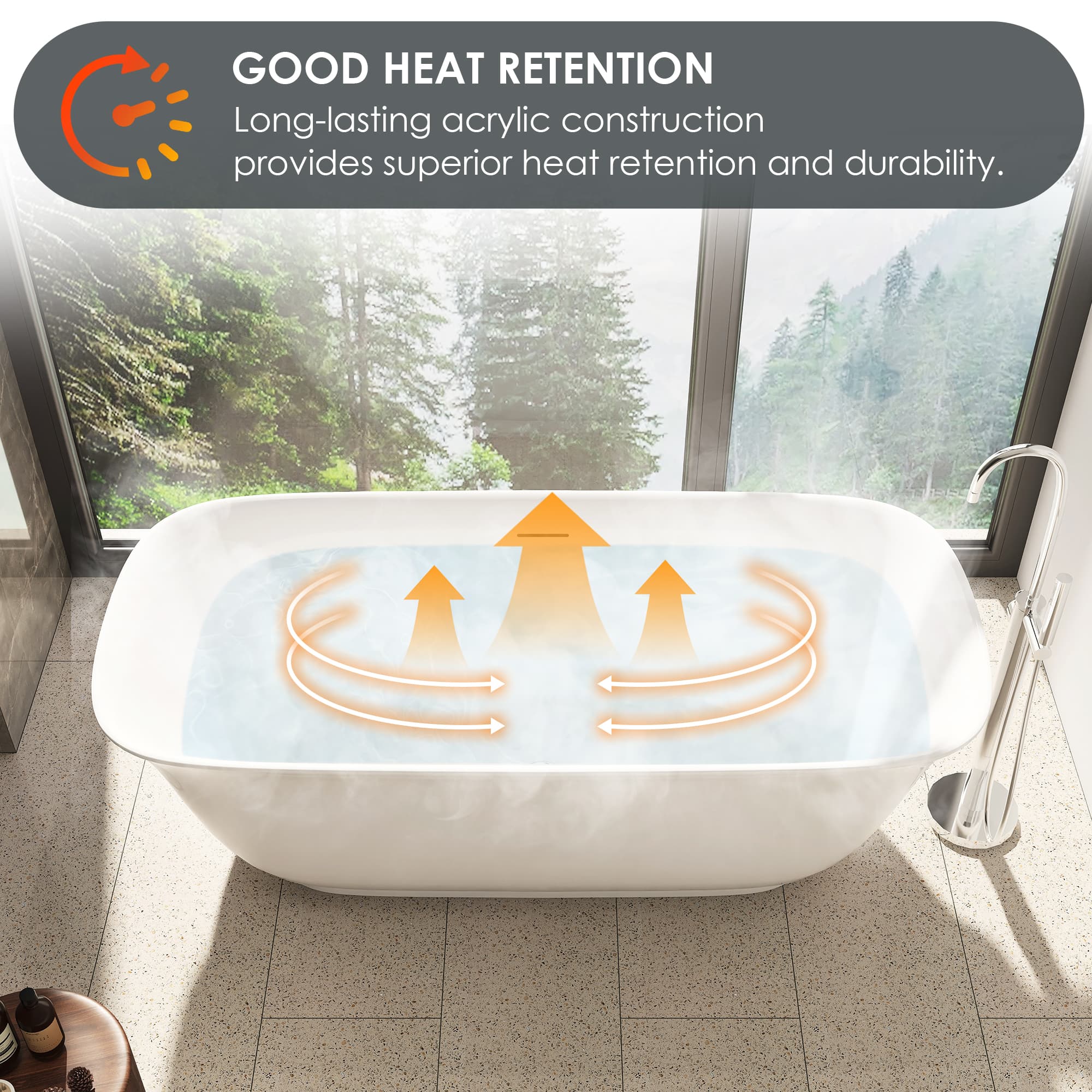 Altair Sarnia Freestanding Acrylic Soaking Bathtub - photo 10 of 18