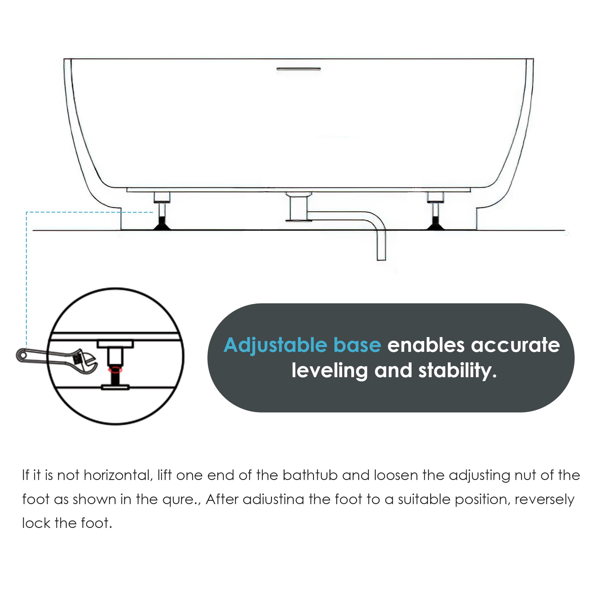 Altair Sarnia Freestanding Acrylic Soaking Bathtub - photo 17 of 18