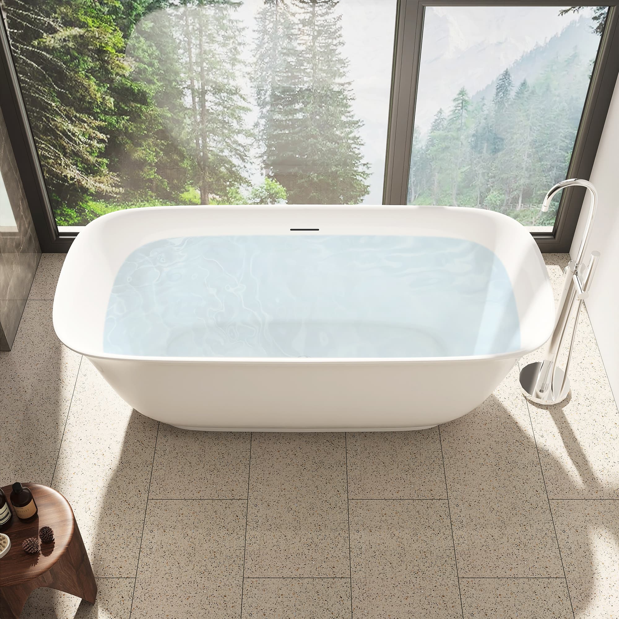 Altair Sarnia Freestanding Acrylic Soaking Bathtub - photo 7 of 18