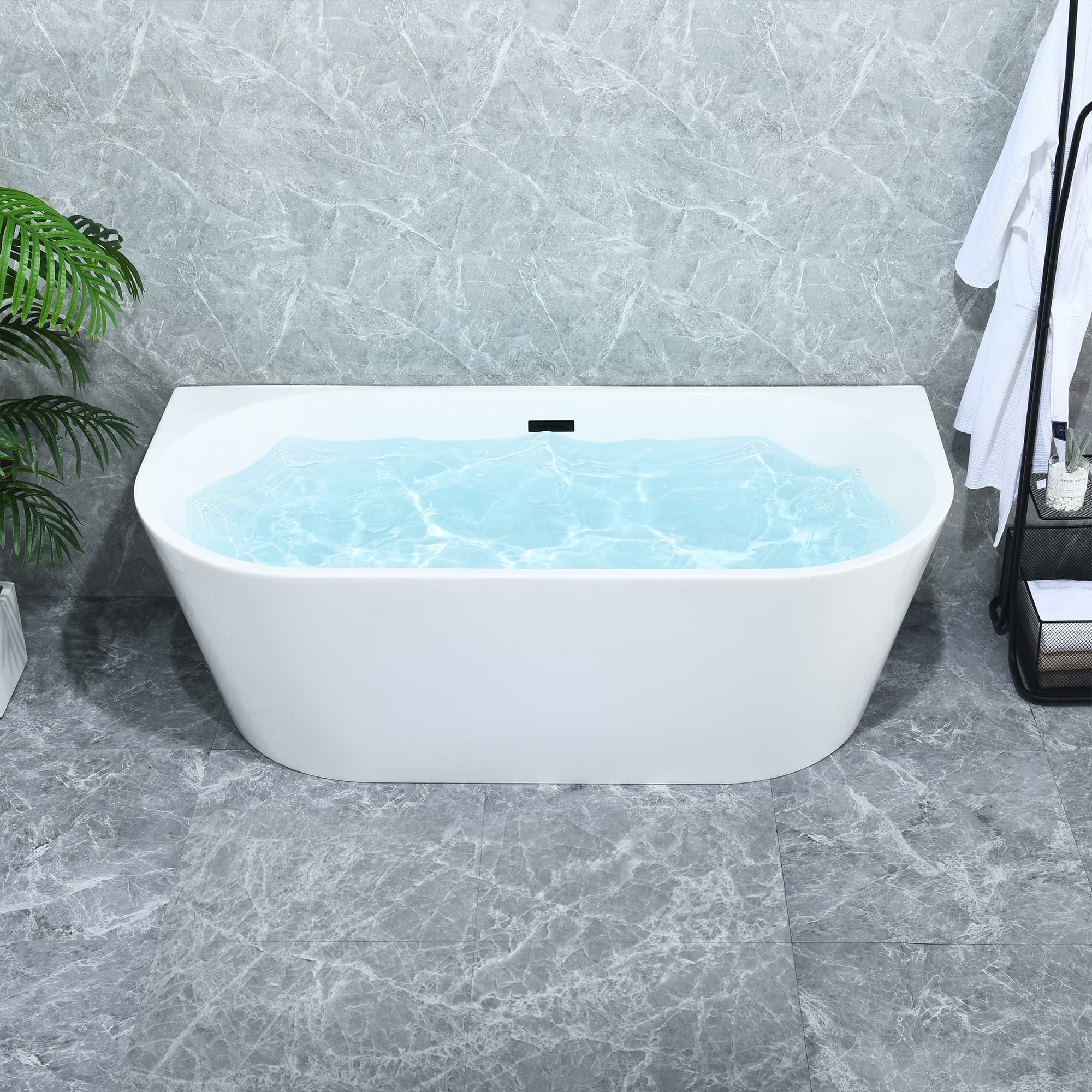 Altair Satchi 67 Inch Acrylic Soaking Bathtub - photo 6 of 13