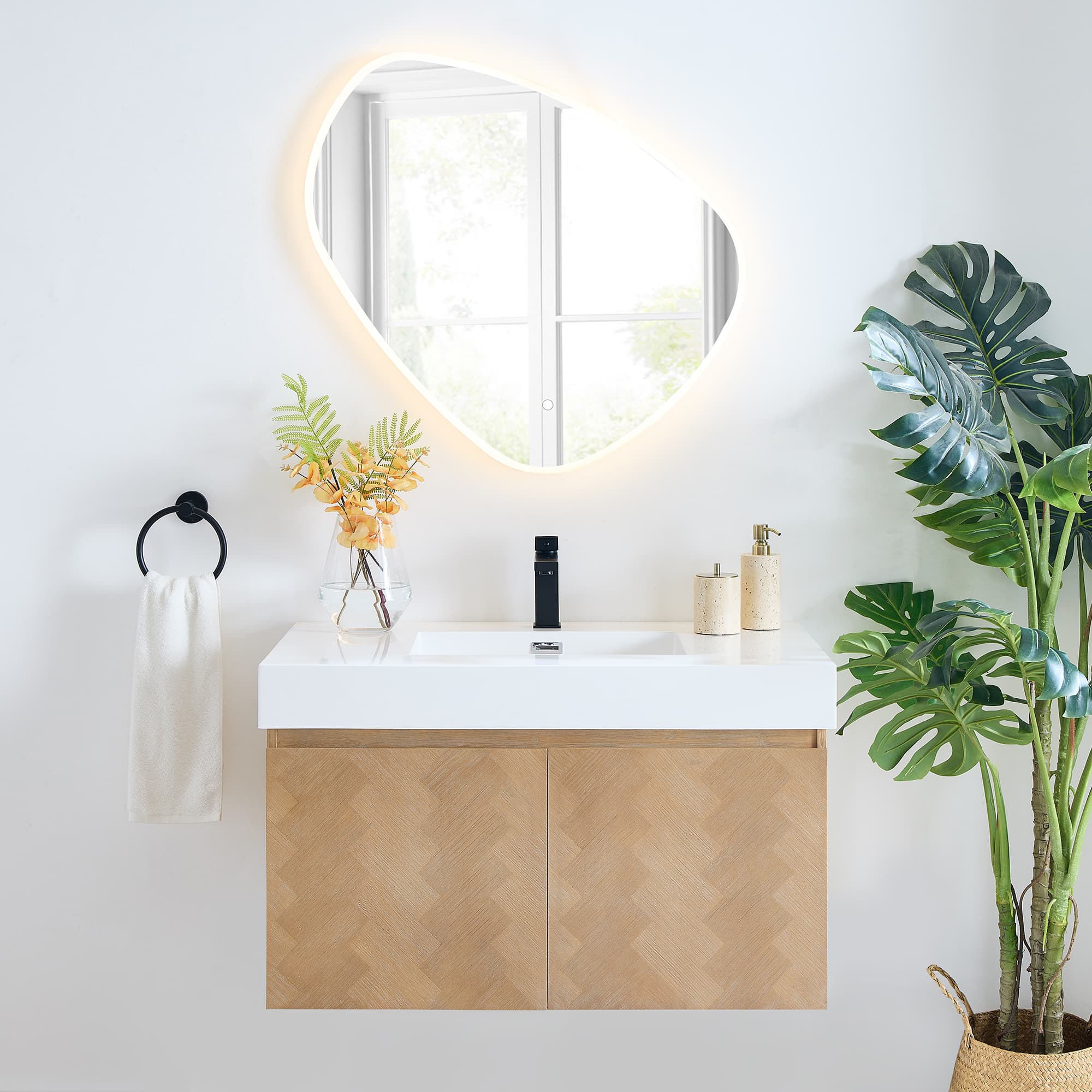 Altair Siena Freestanding Bathroom Vanity in Light Brown - photo 2 of 11
