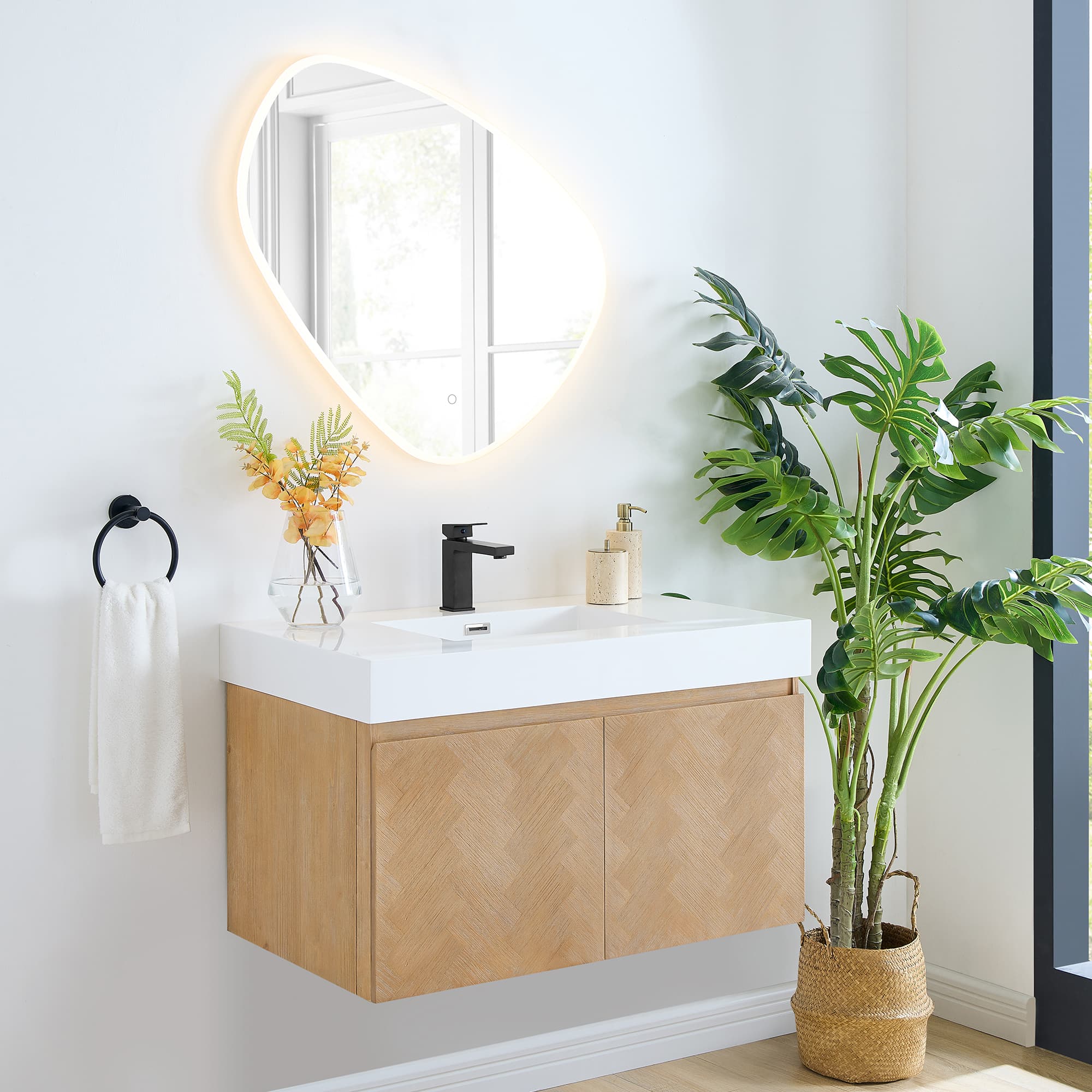 Altair Siena Freestanding Bathroom Vanity in Light Brown - photo 3 of 11