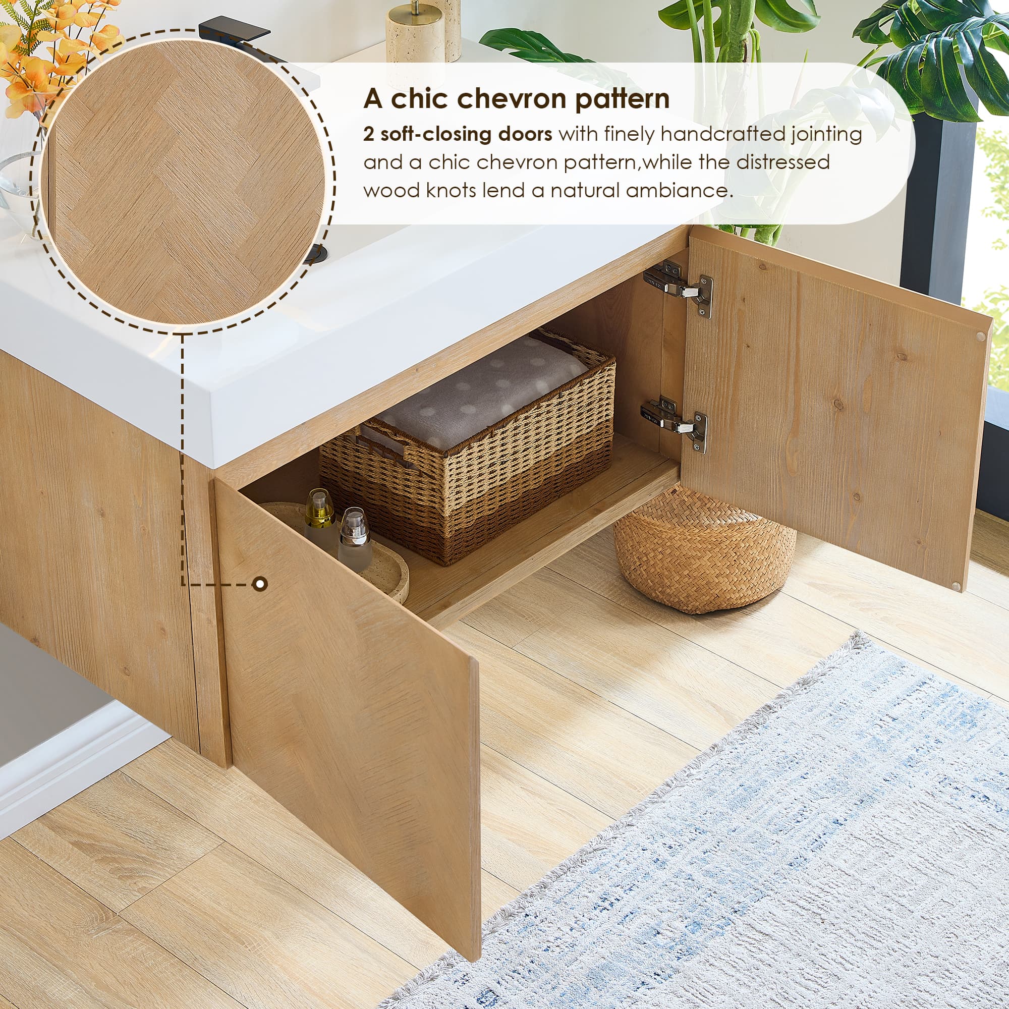 Altair Siena Freestanding Bathroom Vanity in Light Brown - photo 7 of 11