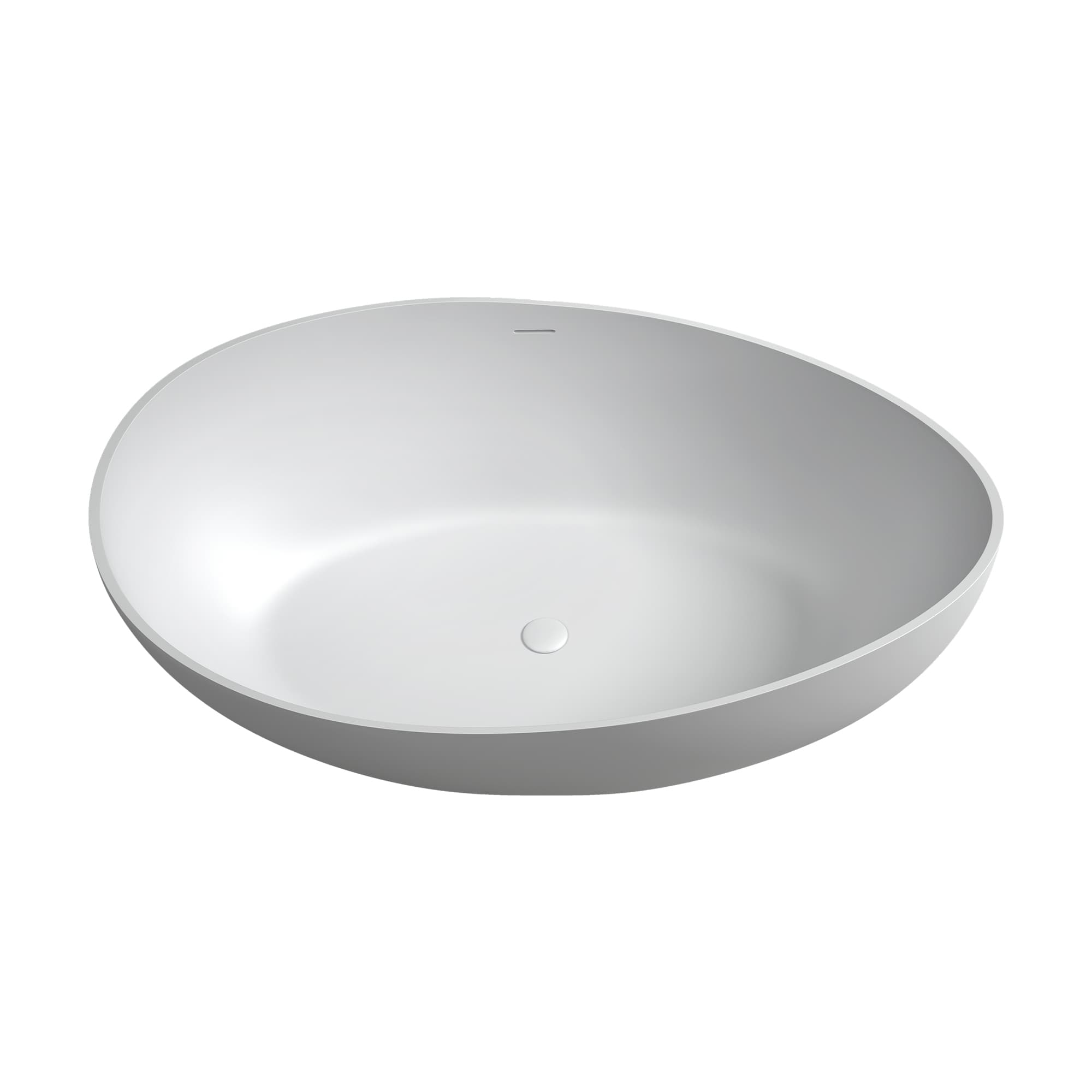 Altair Vespa 63 Inch Solid Surface Freestanding Soaking Bathtub - photo 3 of 23