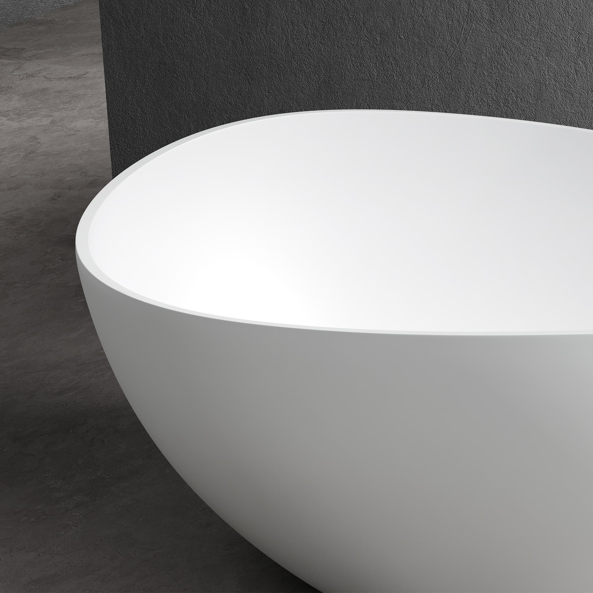 Altair Vespa 63 Inch Solid Surface Freestanding Soaking Bathtub - photo 9 of 23